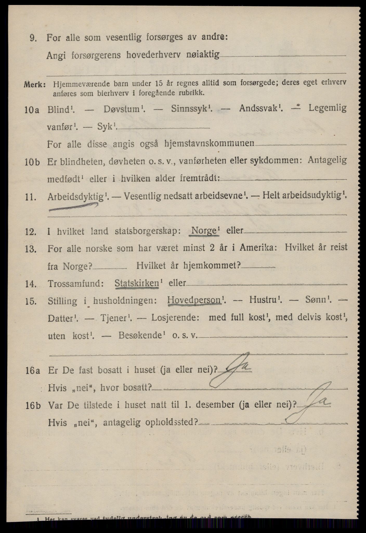 SAT, 1920 census for Bremsnes, 1920, p. 9316