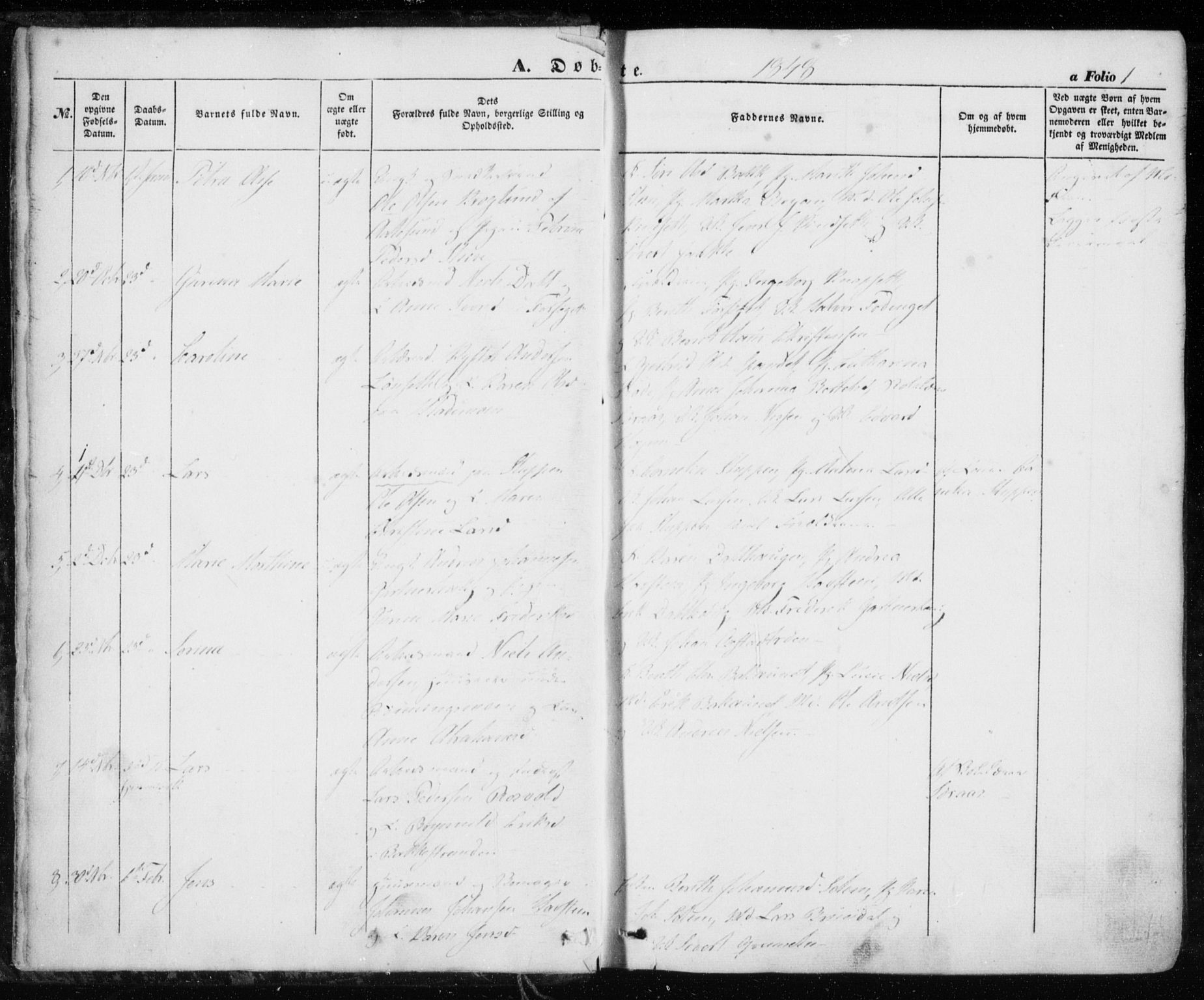 Ministerialprotokoller, klokkerbøker og fødselsregistre - Sør-Trøndelag, AV/SAT-A-1456/606/L0291: Parish register (official) no. 606A06, 1848-1856, p. 1