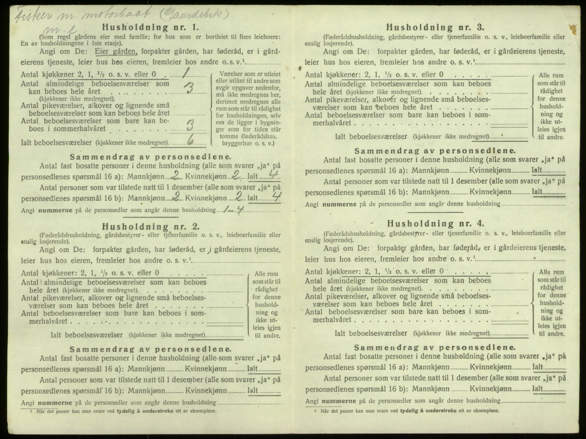 SAB, 1920 census for Selje, 1920, p. 407
