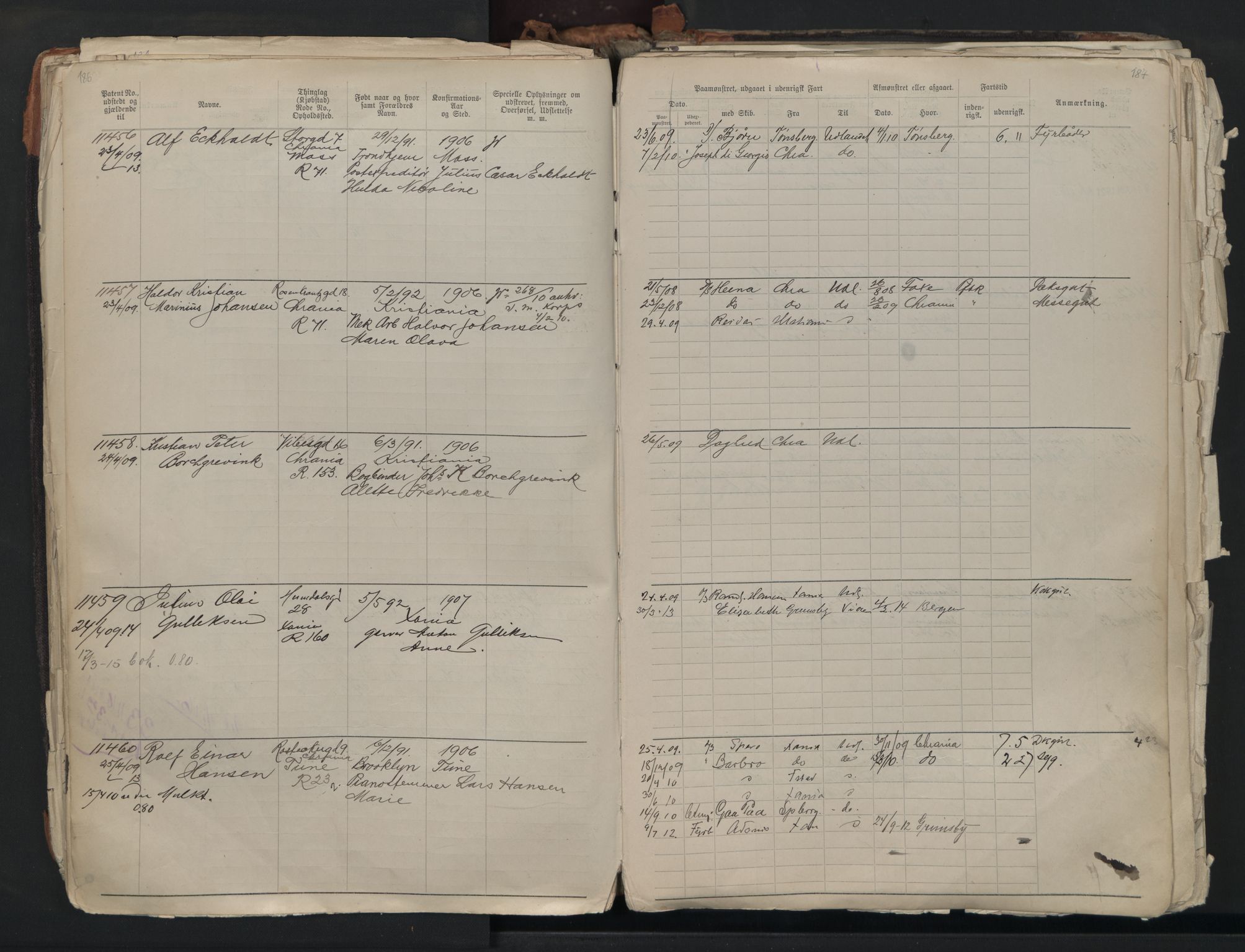 Oslo sjømannskontor, AV/SAO-A-10595/F/Fb/L0001: Annotasjonsrulle, 1908-1938, p. 186-187