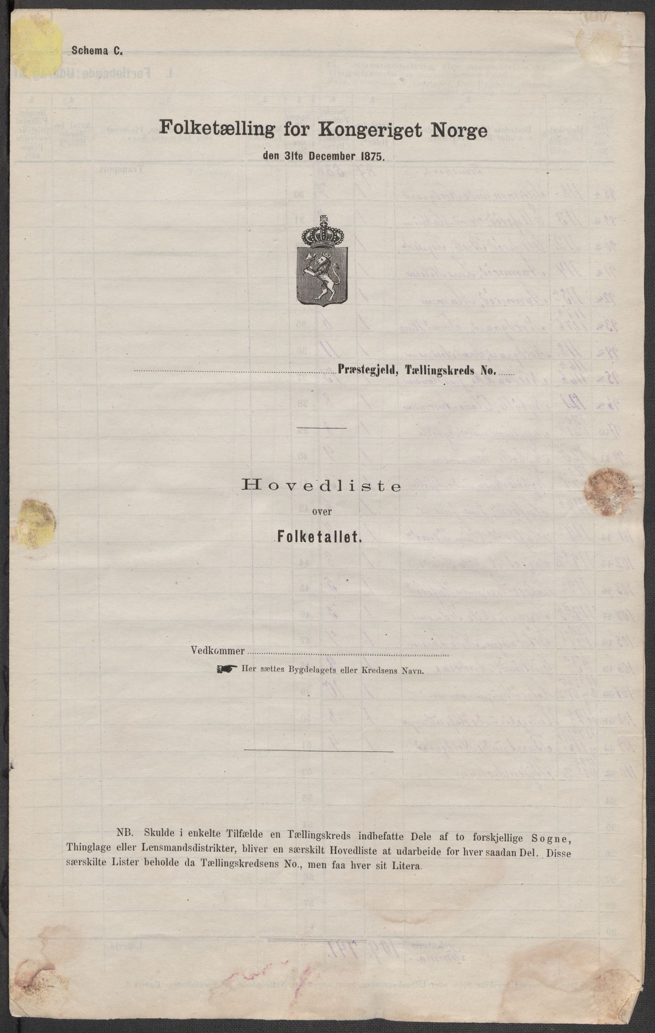 RA, 1875 census for 0117P Idd, 1875, p. 13