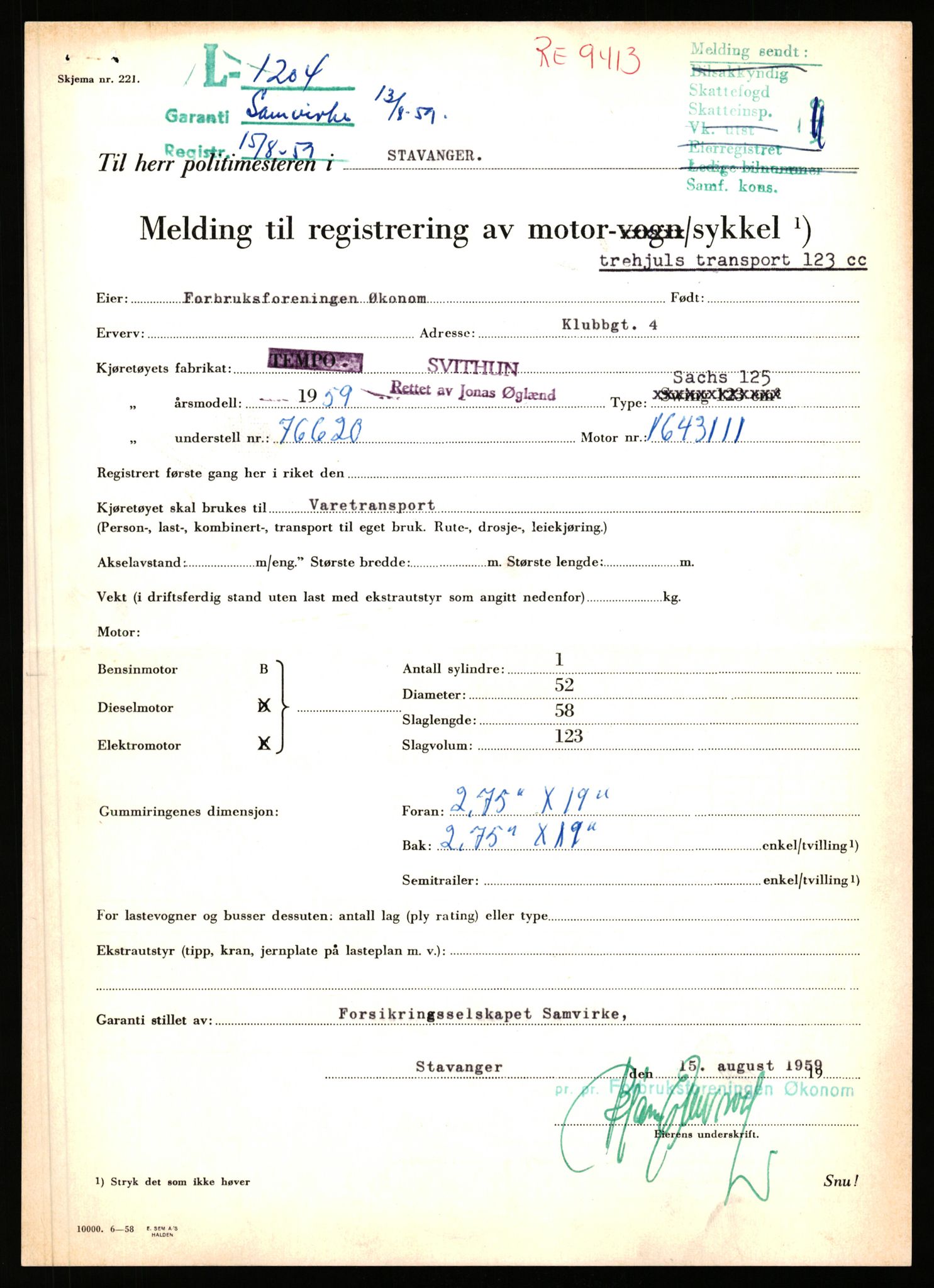 Stavanger trafikkstasjon, AV/SAST-A-101942/0/F/L0004: L-1000 - L-1349, 1930-1971, p. 1219