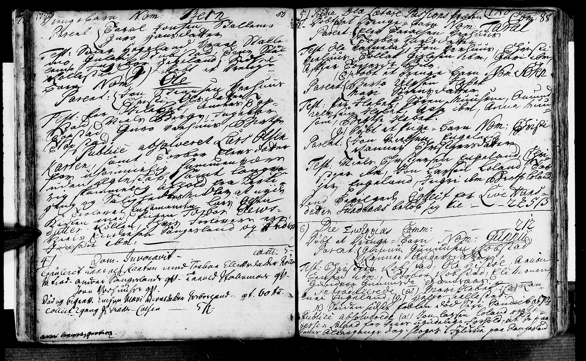 Vennesla sokneprestkontor, AV/SAK-1111-0045/Fa/Fac/L0001: Parish register (official) no. A 1, 1743-1784, p. 50-51