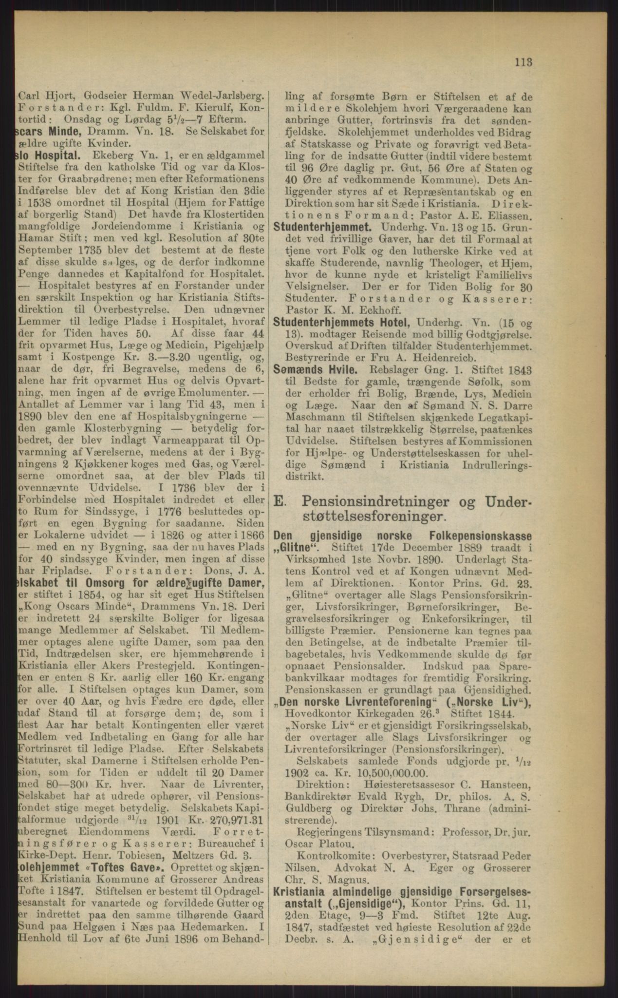 Kristiania/Oslo adressebok, PUBL/-, 1903, p. 113