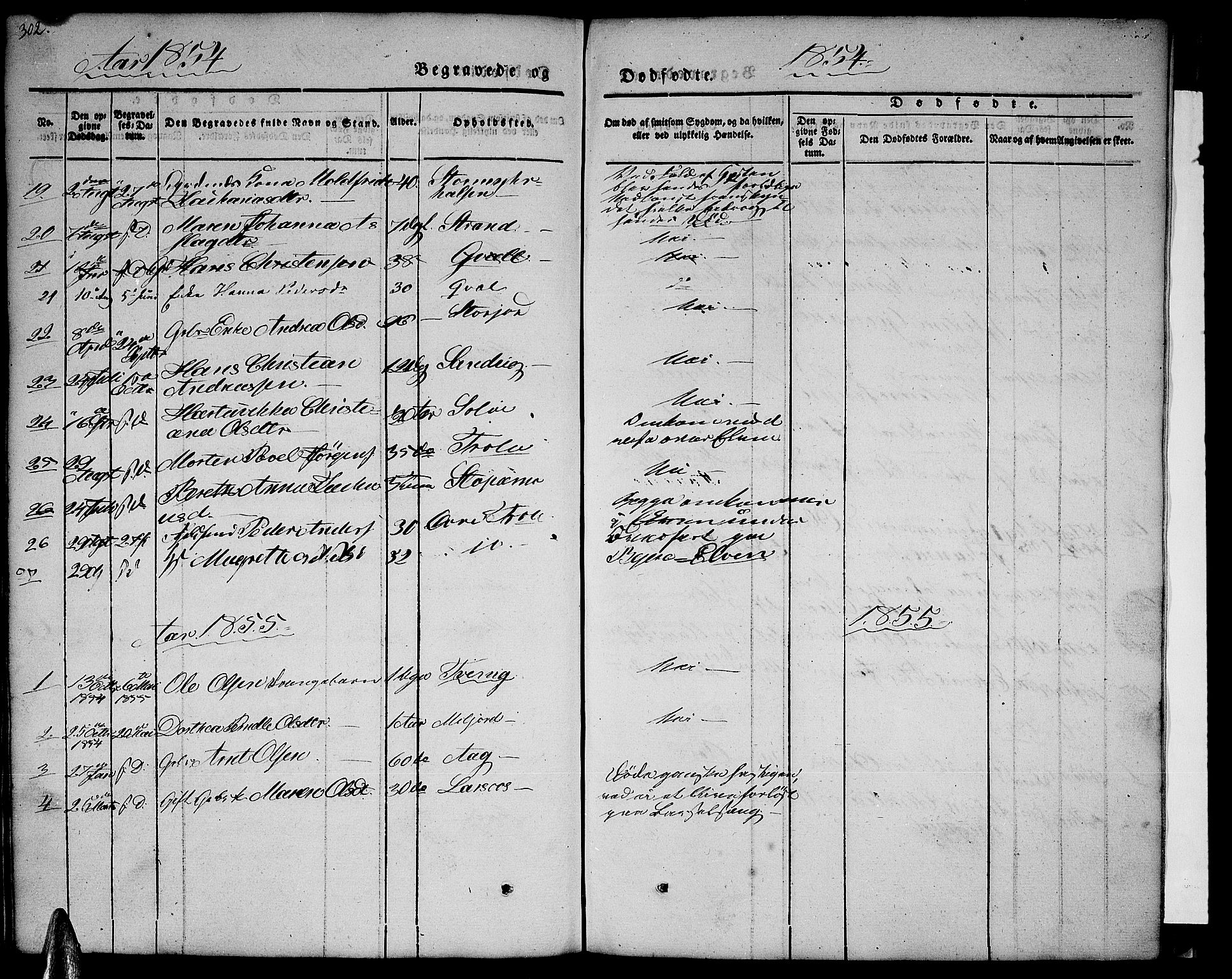 Ministerialprotokoller, klokkerbøker og fødselsregistre - Nordland, AV/SAT-A-1459/846/L0652: Parish register (copy) no. 846C02, 1841-1871, p. 302