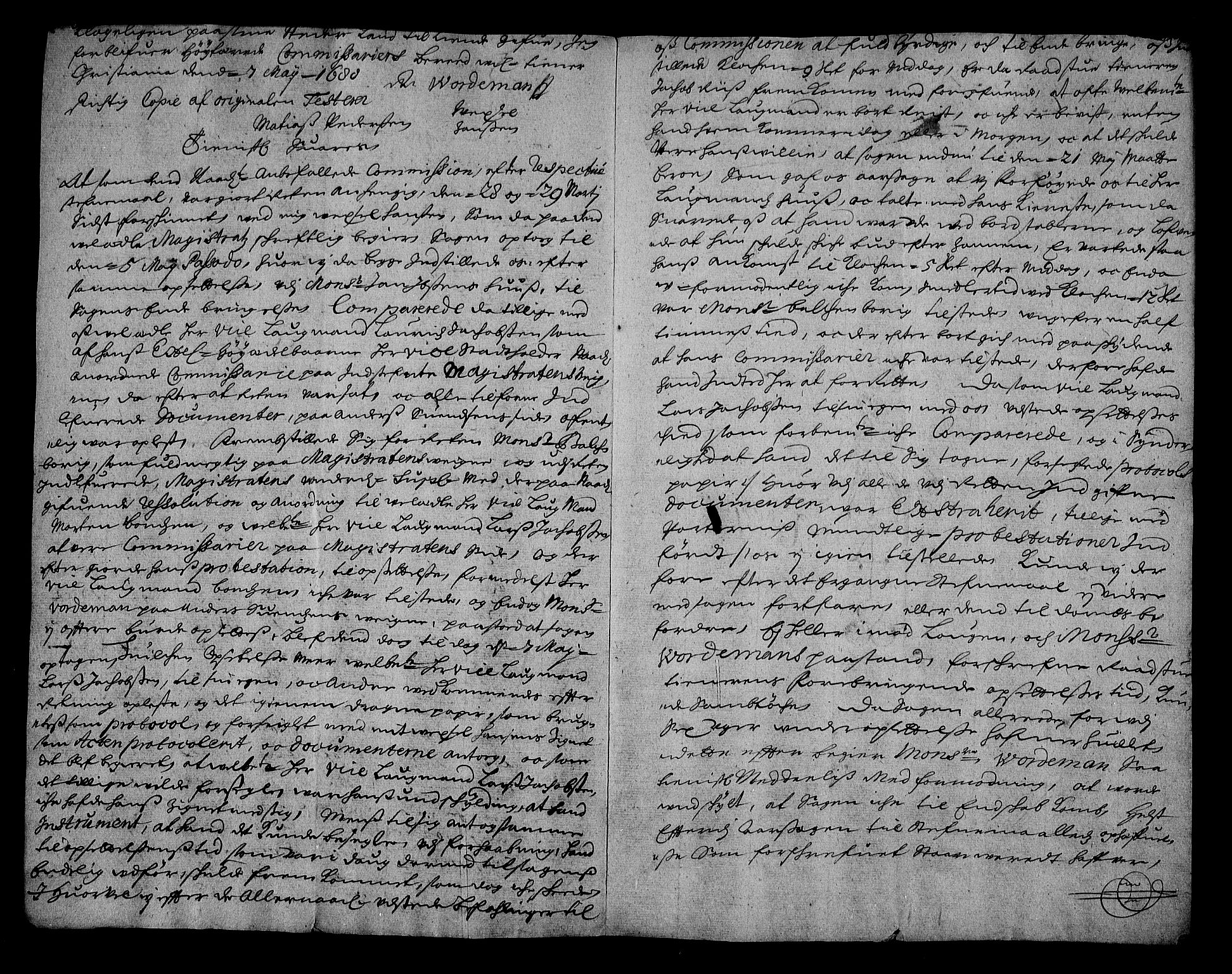 Stattholderembetet 1572-1771, RA/EA-2870/Af/L0002: Avskrifter av vedlegg til originale supplikker, nummerert i samsvar med supplikkbøkene, 1687-1689, p. 372