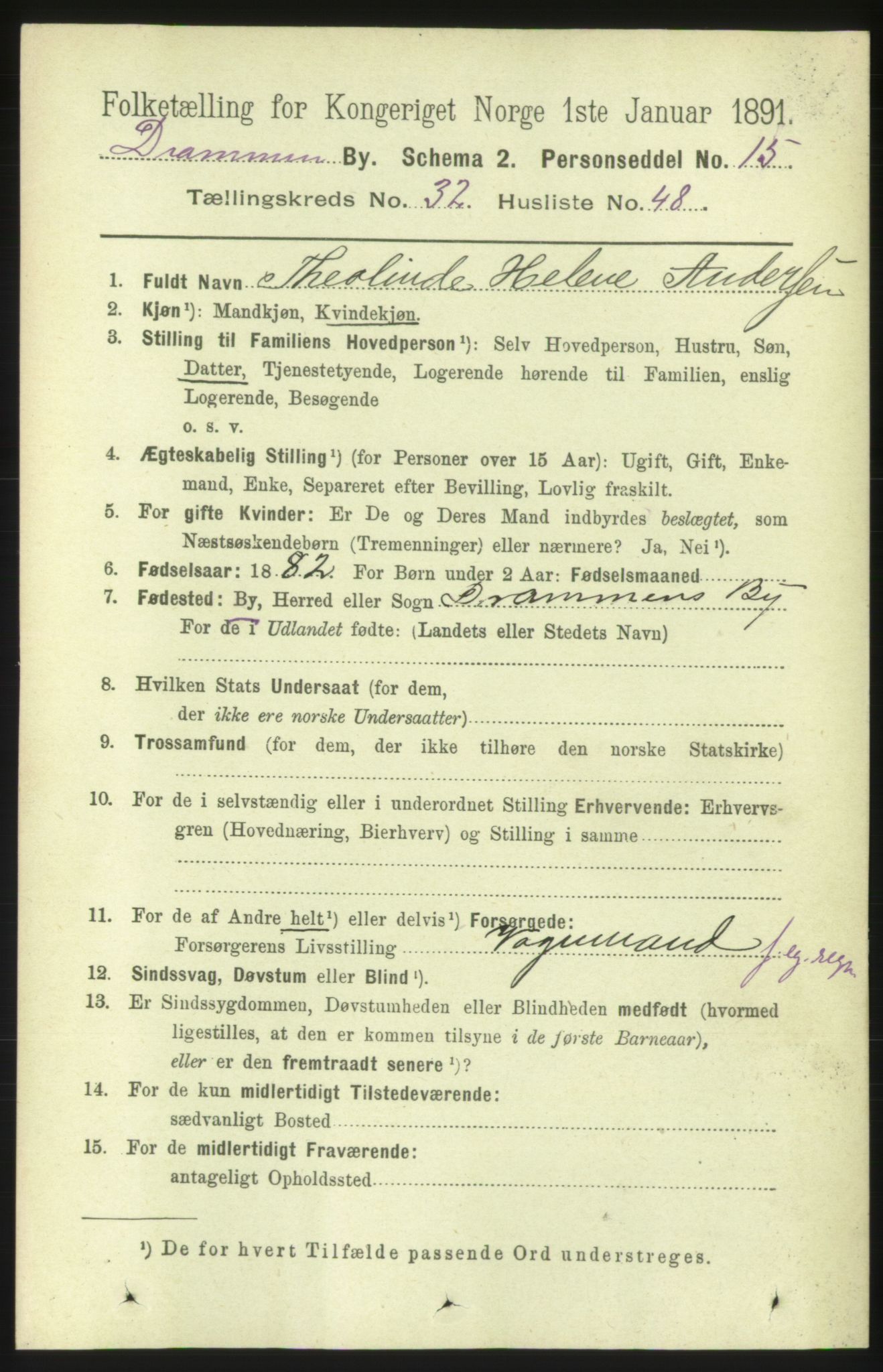 RA, 1891 census for 0602 Drammen, 1891, p. 19966