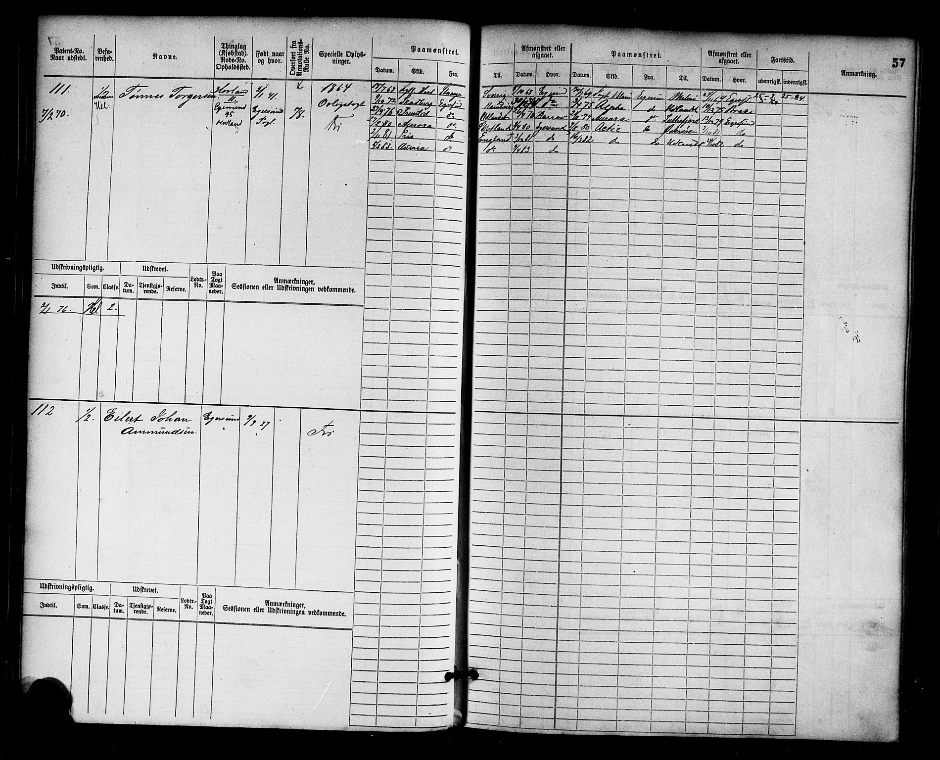 Egersund mønstringskrets, AV/SAK-2031-0019/F/Fb/L0001: Hovedrulle nr 1-666, O-3, 1868-1920, p. 59