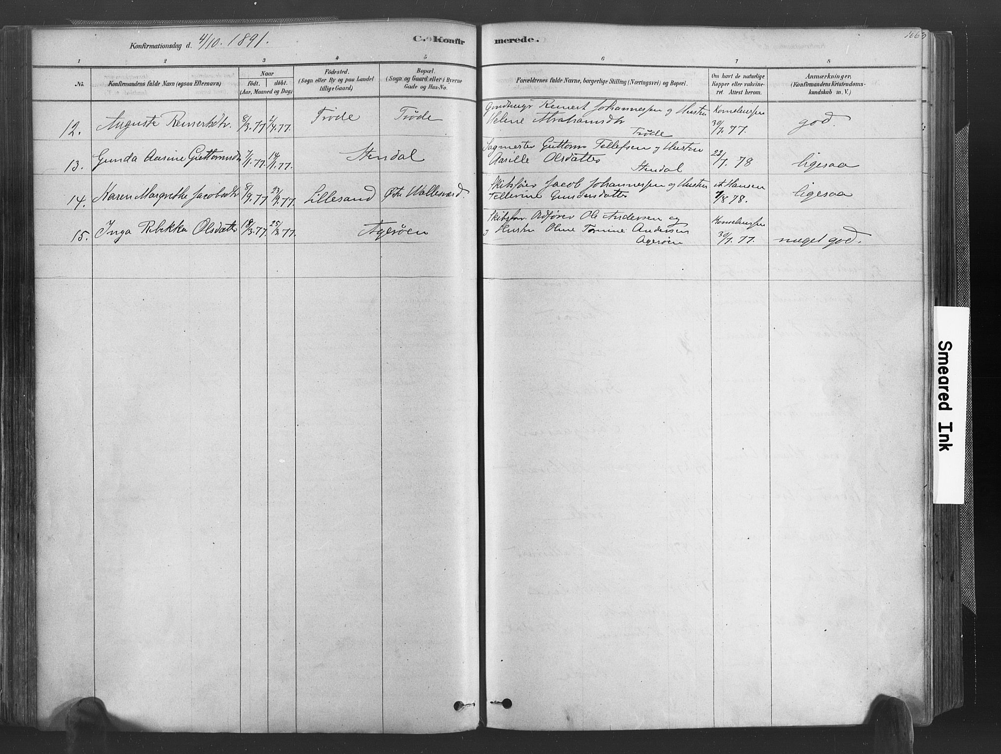 Høvåg sokneprestkontor, AV/SAK-1111-0025/F/Fa/L0005: Parish register (official) no. A 5, 1878-1893, p. 166