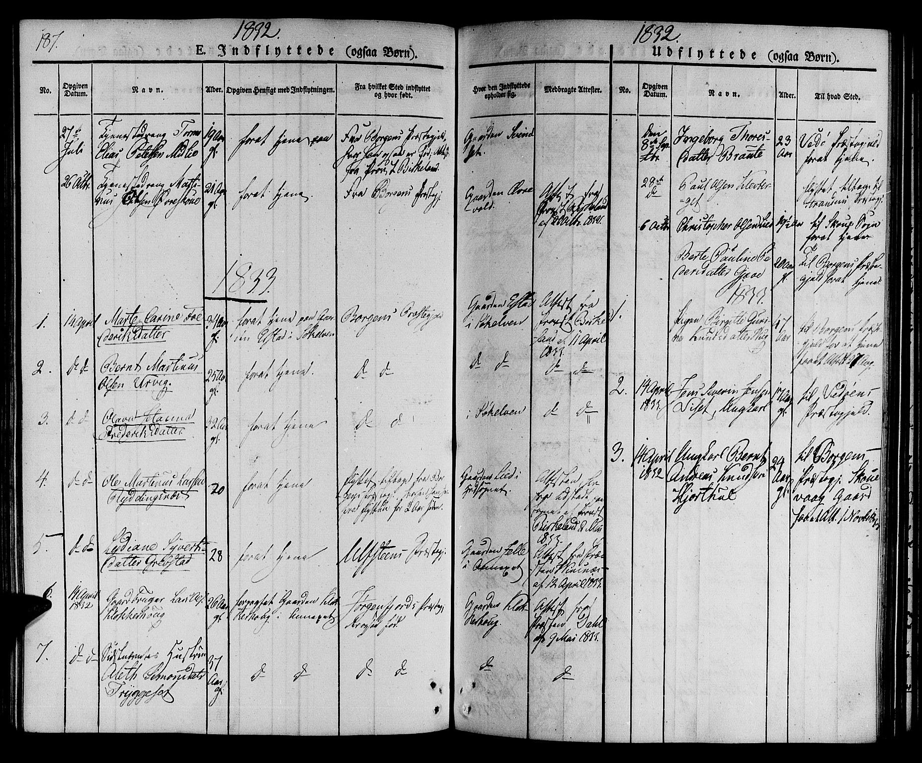 Ministerialprotokoller, klokkerbøker og fødselsregistre - Møre og Romsdal, SAT/A-1454/522/L0311: Parish register (official) no. 522A06, 1832-1842, p. 187