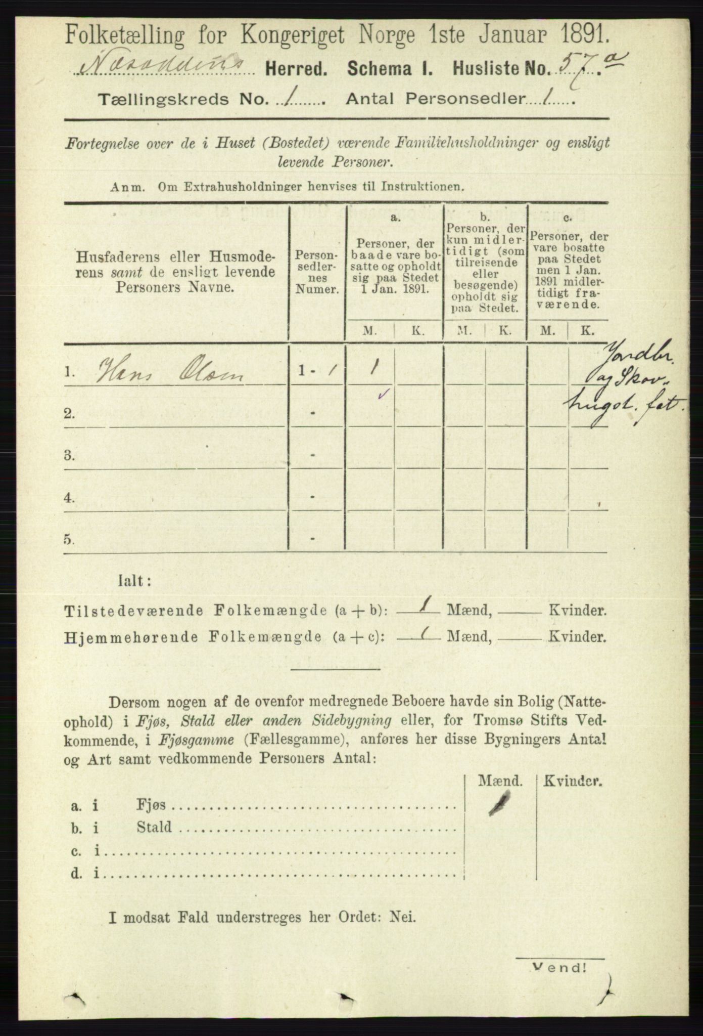 RA, 1891 census for 0216 Nesodden, 1891, p. 67