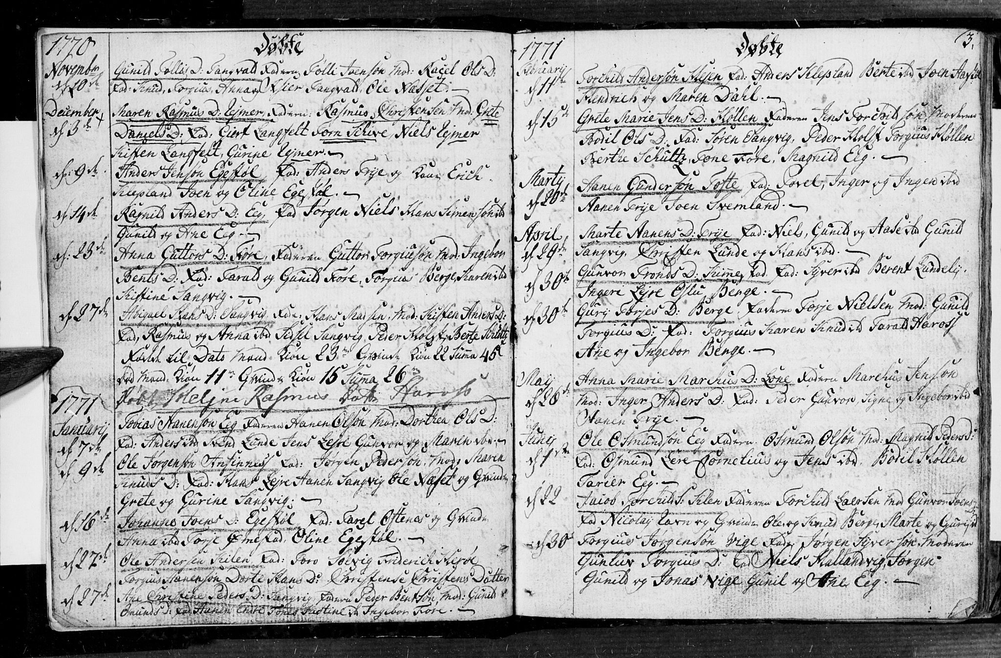 Søgne sokneprestkontor, SAK/1111-0037/F/Fa/Fab/L0004: Parish register (official) no. A 4, 1770-1822, p. 2-3