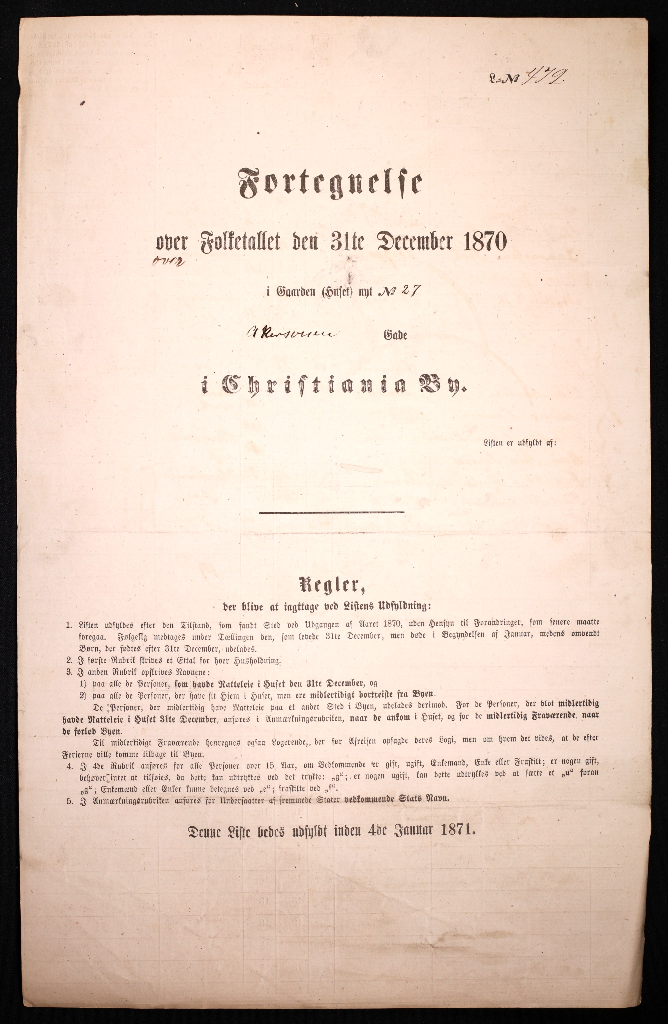 RA, 1870 census for 0301 Kristiania, 1870, p. 266