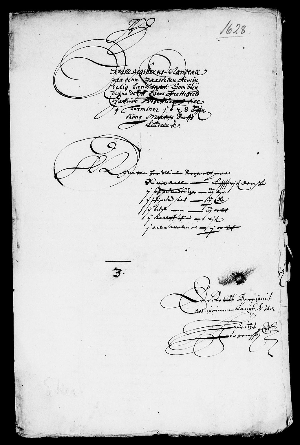 Rentekammeret inntil 1814, Reviderte regnskaper, Lensregnskaper, AV/RA-EA-5023/R/Rb/Rbl/L0002: Brunla len med Numedal len til 1628,  Sandsvær len 1626-28 og Eiker len 1626-37, 1626-1629