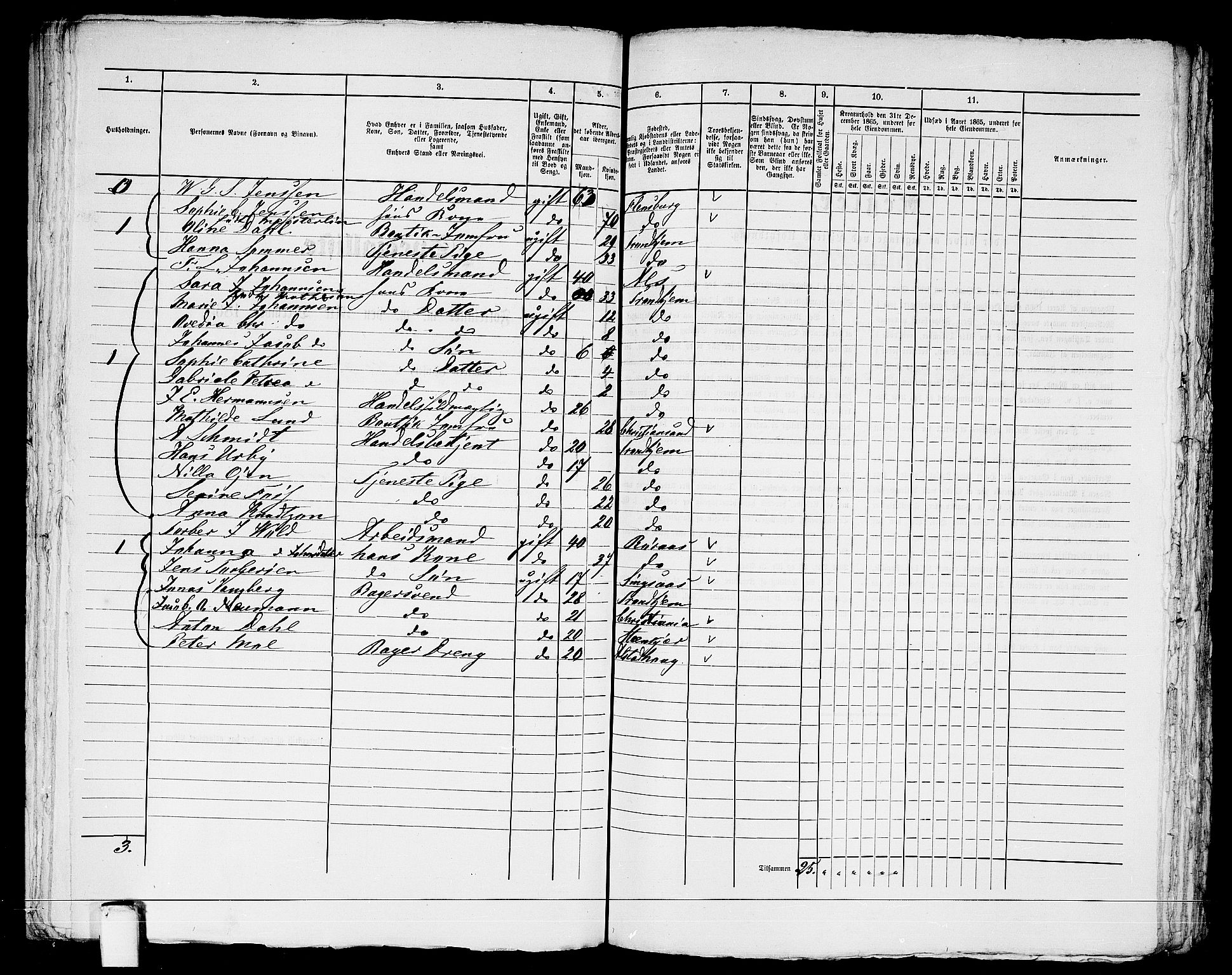 RA, 1865 census for Trondheim, 1865, p. 1294