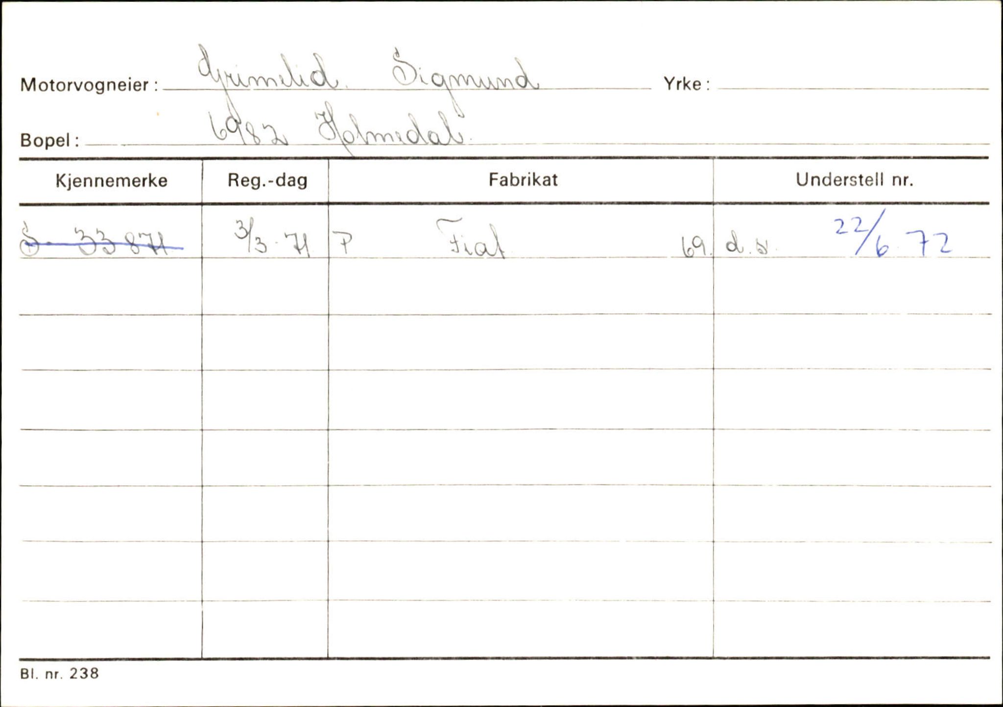 Statens vegvesen, Sogn og Fjordane vegkontor, AV/SAB-A-5301/4/F/L0125: Eigarregister Sogndal V-Å. Aurland A-Å. Fjaler A-N, 1945-1975, p. 1761