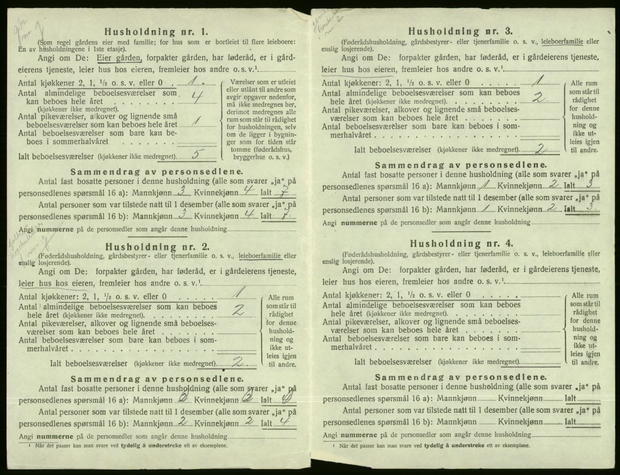 SAB, 1920 census for Voss, 1920, p. 446