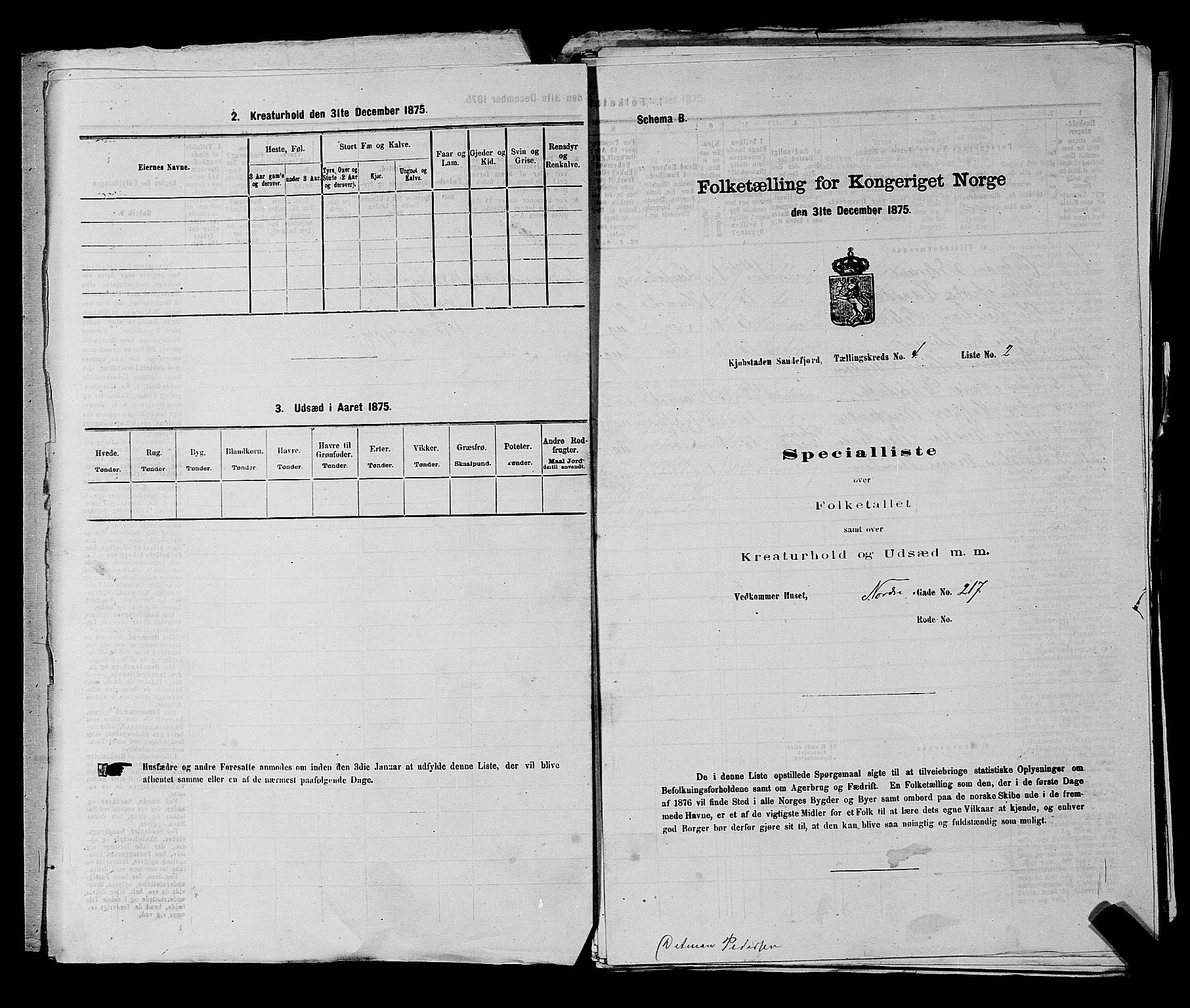 SAKO, 1875 census for 0706B Sandeherred/Sandefjord, 1875, p. 512