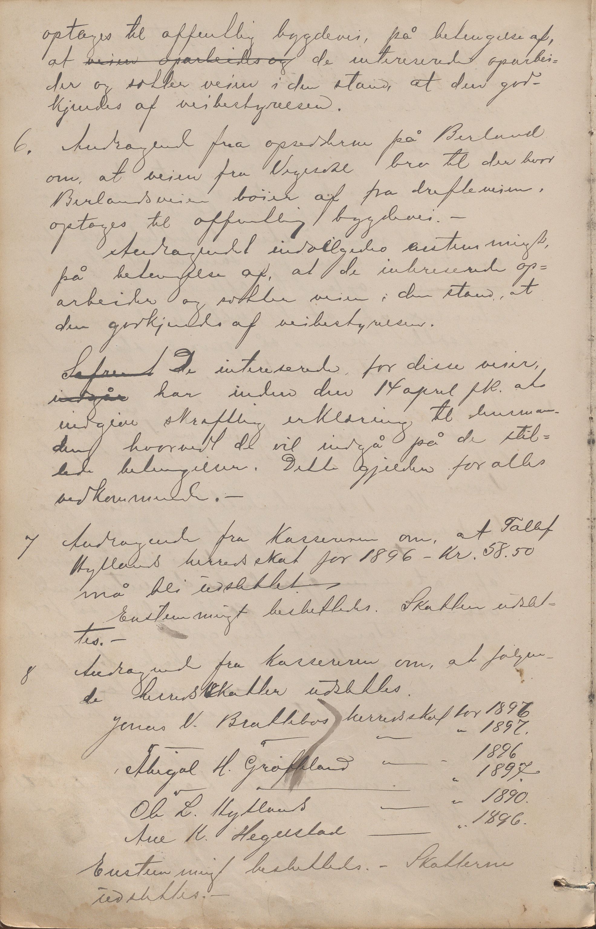 Bjerkreim kommune - Formannskapet/Sentraladministrasjonen, IKAR/K-101531/A/Aa/L0002: Møtebok, 1884-1903, p. 187b