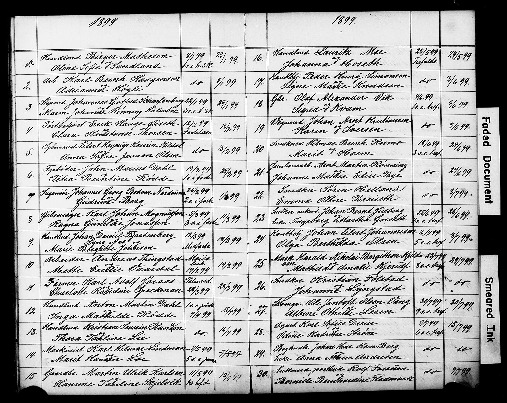 Ministerialprotokoller, klokkerbøker og fødselsregistre - Sør-Trøndelag, SAT/A-1456/601/L0059: Banns register no. 601A27, 1870-1911