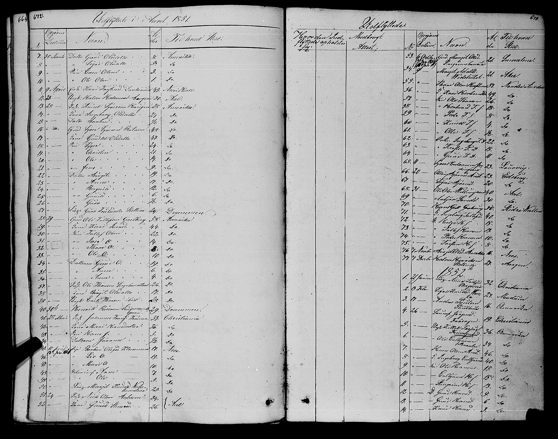 Gol kirkebøker, SAKO/A-226/F/Fa/L0002: Parish register (official) no. I 2, 1837-1863, p. 672-673