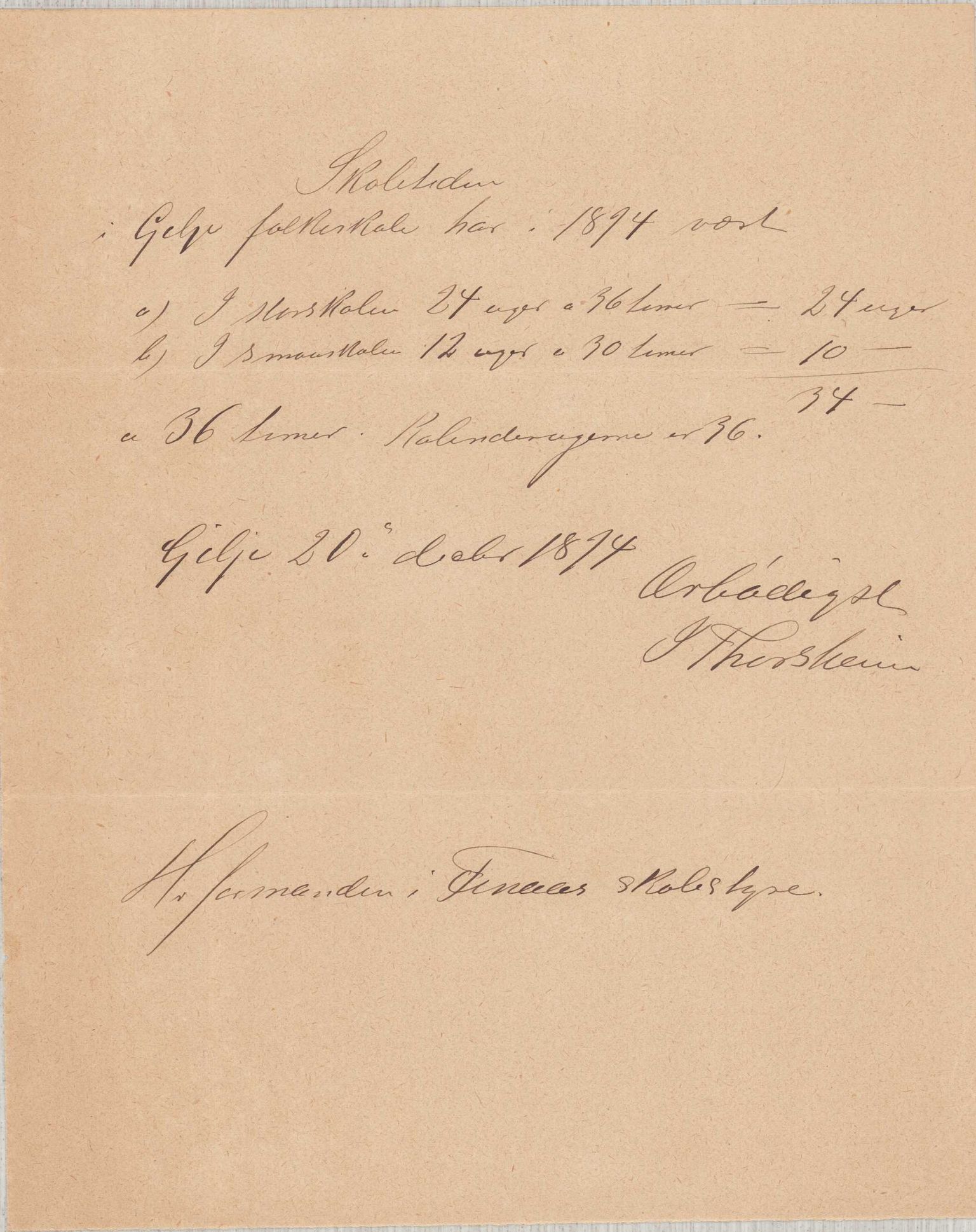 Finnaas kommune. Skulestyret, IKAH/1218a-211/D/Da/L0001/0004: Kronologisk ordna korrespondanse / Kronologisk ordna korrespondanse , 1894-1896, p. 19
