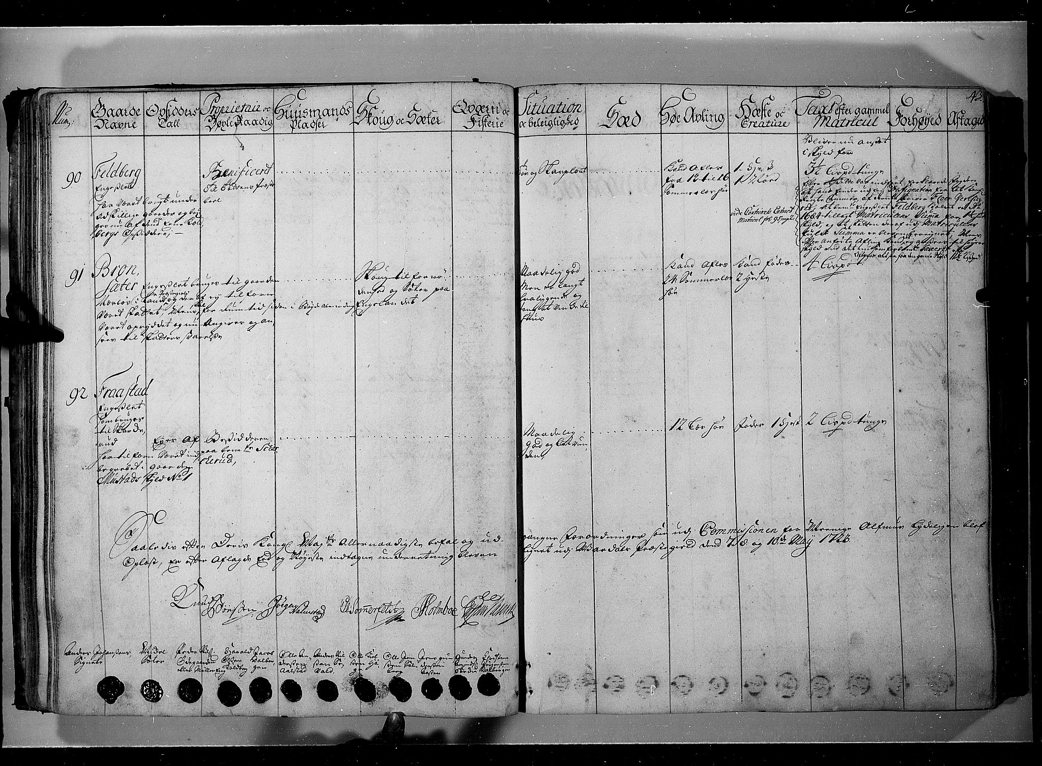 Rentekammeret inntil 1814, Realistisk ordnet avdeling, RA/EA-4070/N/Nb/Nbf/L0104: Hadeland, Toten og Valdres eksaminasjonsprotokoll, 1723, p. 42b-43a