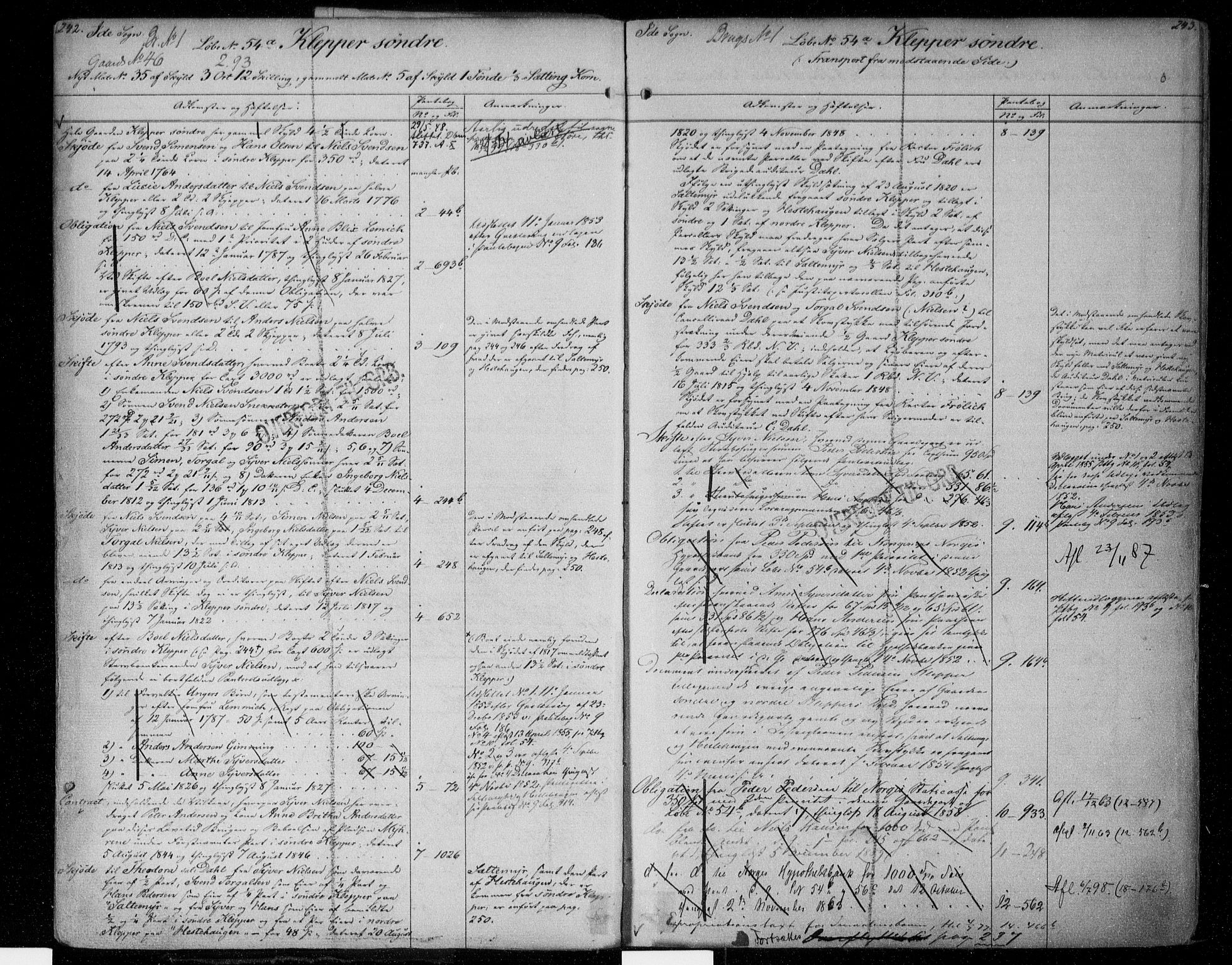 Idd og Marker sorenskriveri, SAO/A-10283/G/Ga/Gac/L0001: Mortgage register no. II 1, 1848-1950, p. 242-243