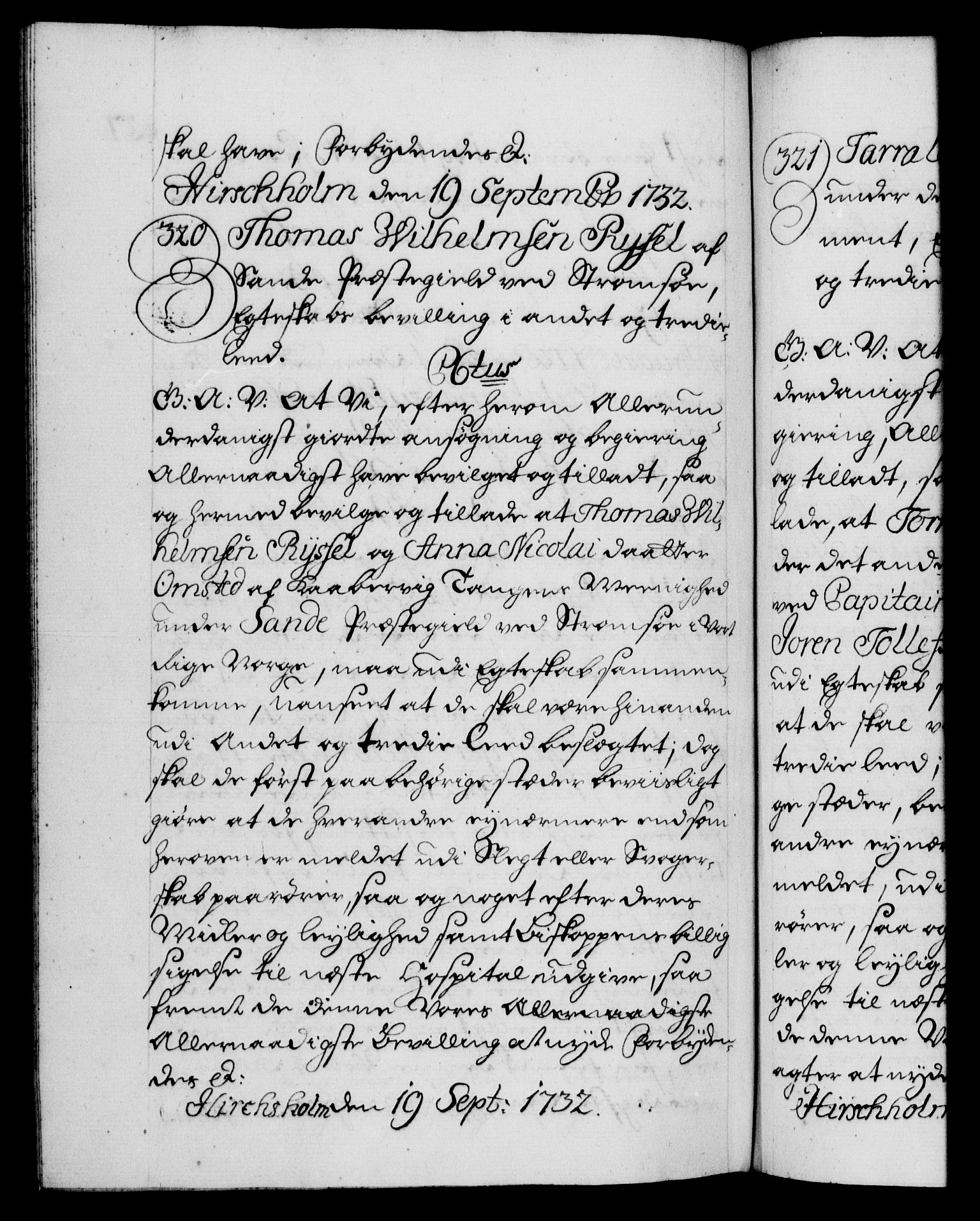 Danske Kanselli 1572-1799, AV/RA-EA-3023/F/Fc/Fca/Fcaa/L0027: Norske registre, 1730-1732, p. 637b