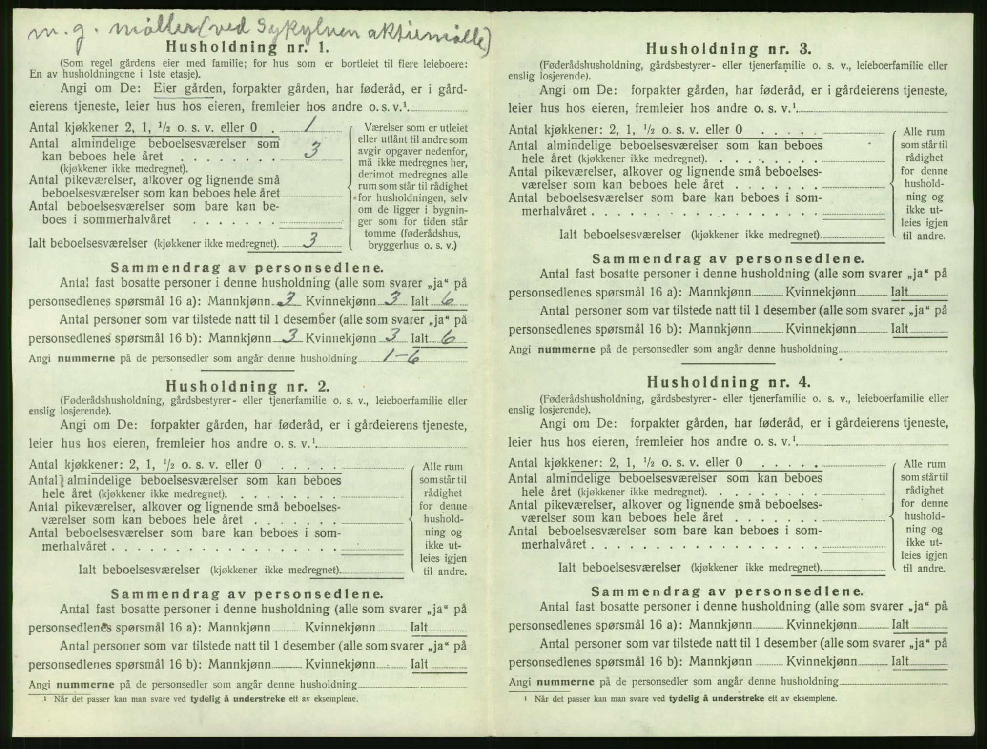 SAT, 1920 census for Sykkylven, 1920, p. 340