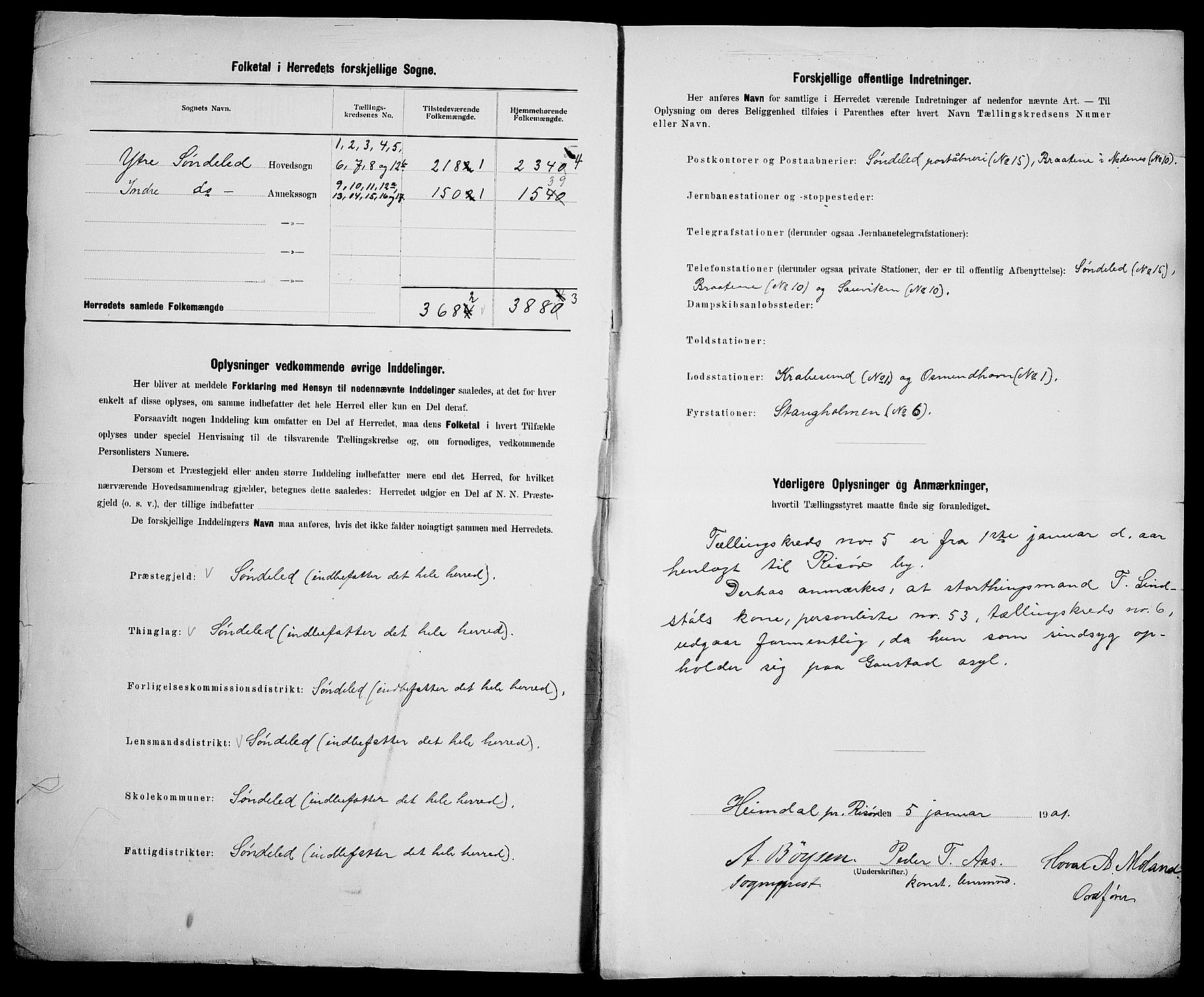 SAK, 1900 census for Søndeled, 1900, p. 4