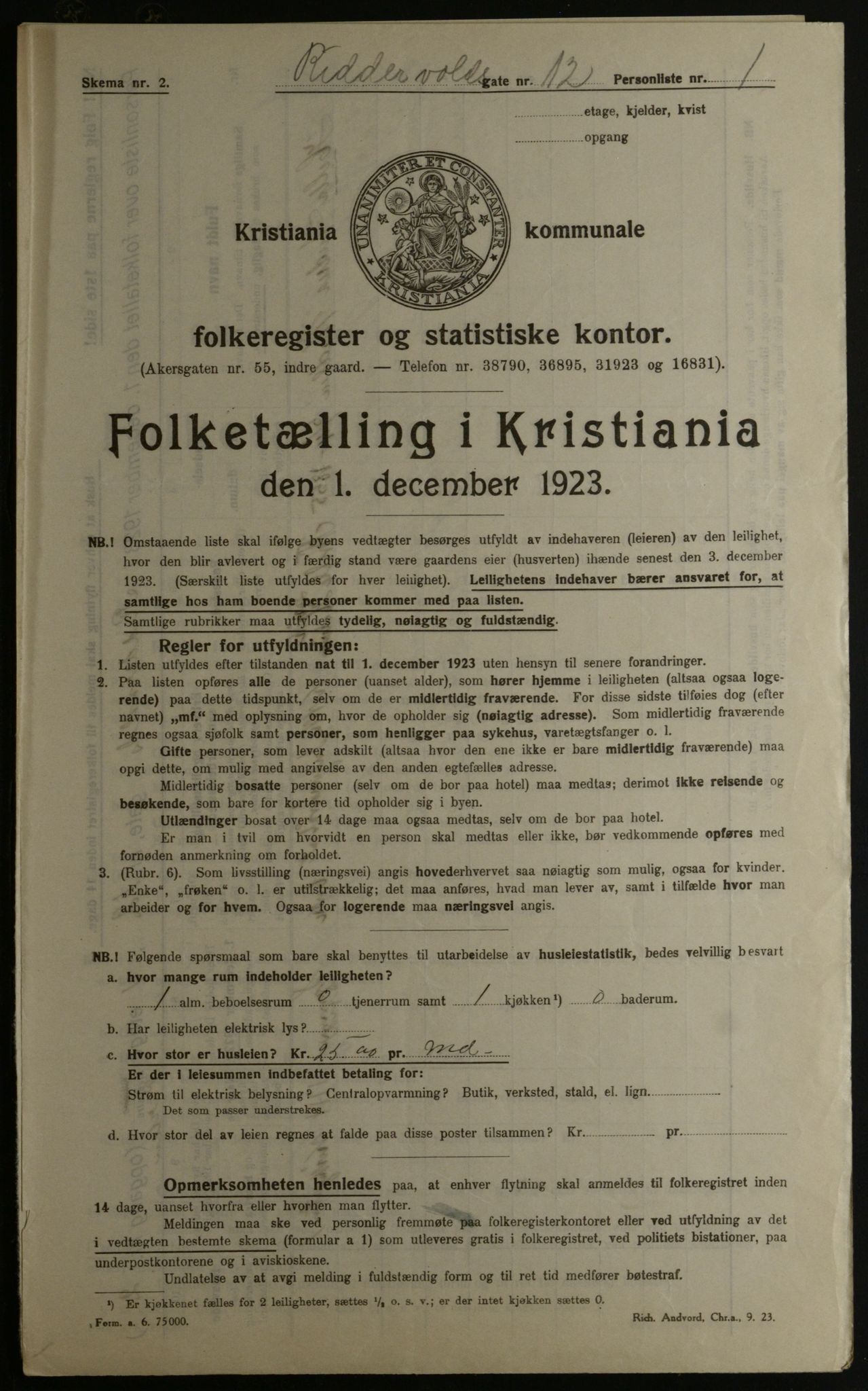 OBA, Municipal Census 1923 for Kristiania, 1923, p. 91859