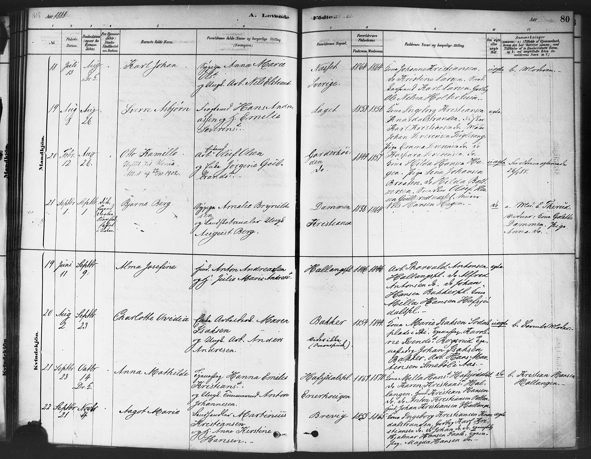 Drøbak prestekontor Kirkebøker, AV/SAO-A-10142a/F/Fc/L0002: Parish register (official) no. III 2, 1878-1891, p. 80