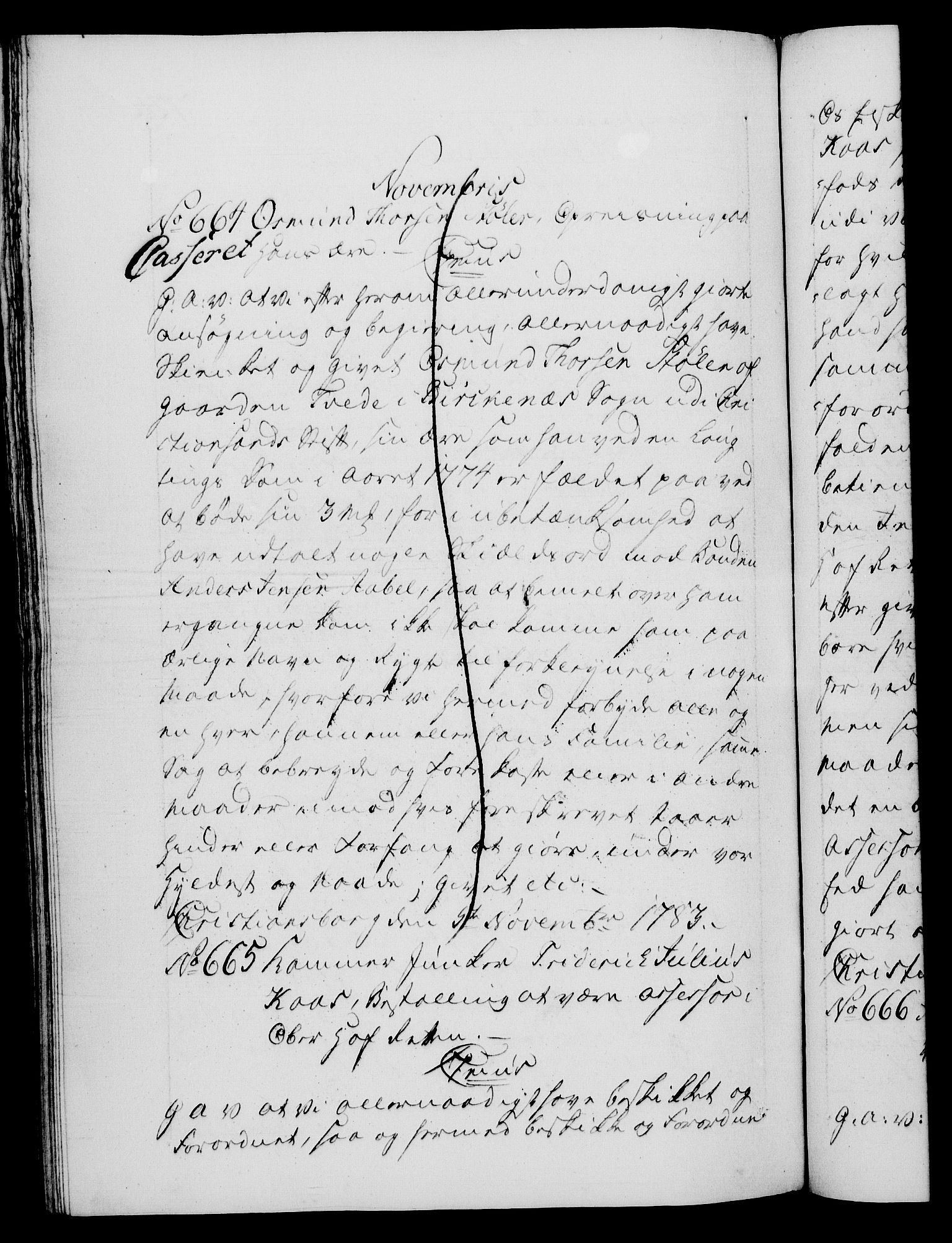 Danske Kanselli 1572-1799, RA/EA-3023/F/Fc/Fca/Fcaa/L0049: Norske registre, 1782-1783, p. 734b