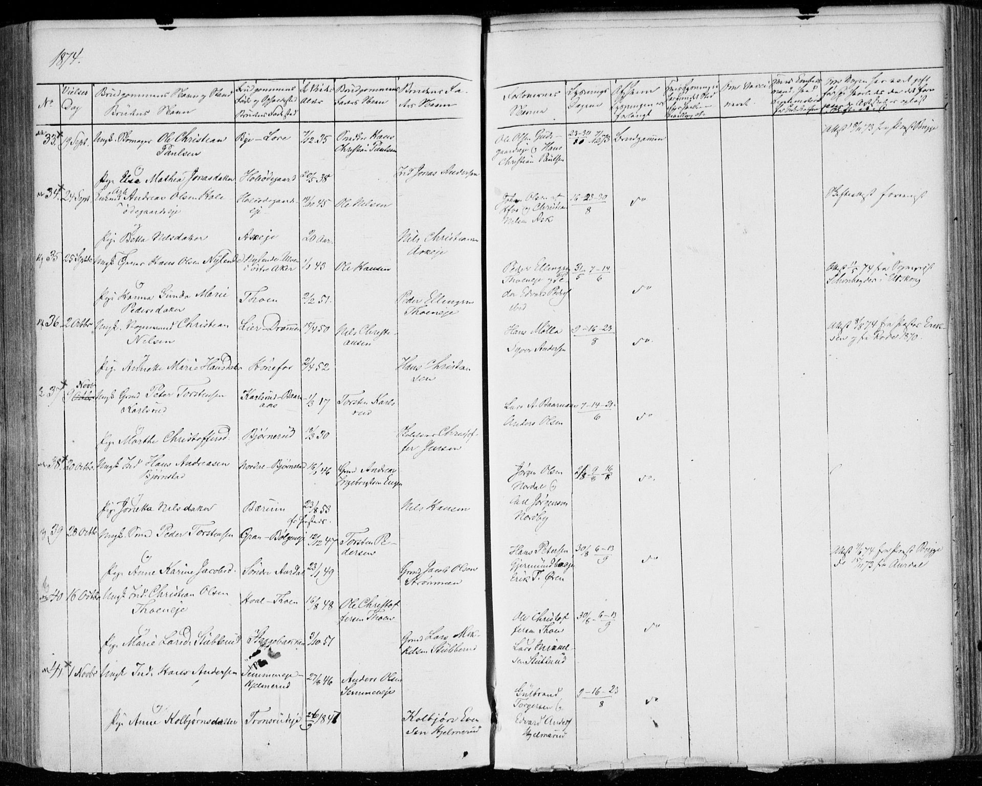 Norderhov kirkebøker, AV/SAKO-A-237/F/Fa/L0013: Parish register (official) no. 13, 1866-1874