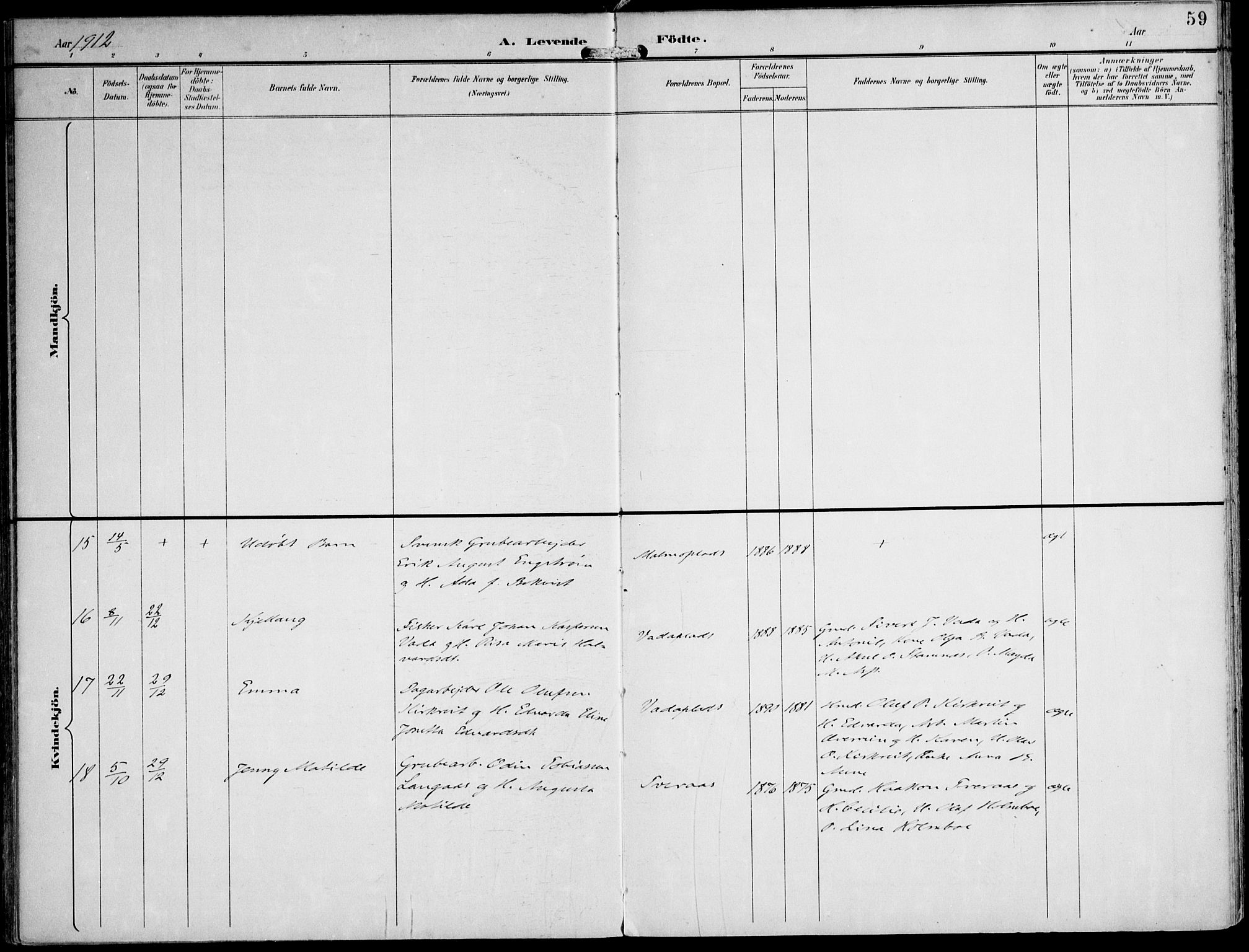 Ministerialprotokoller, klokkerbøker og fødselsregistre - Nord-Trøndelag, SAT/A-1458/745/L0430: Parish register (official) no. 745A02, 1895-1913, p. 59