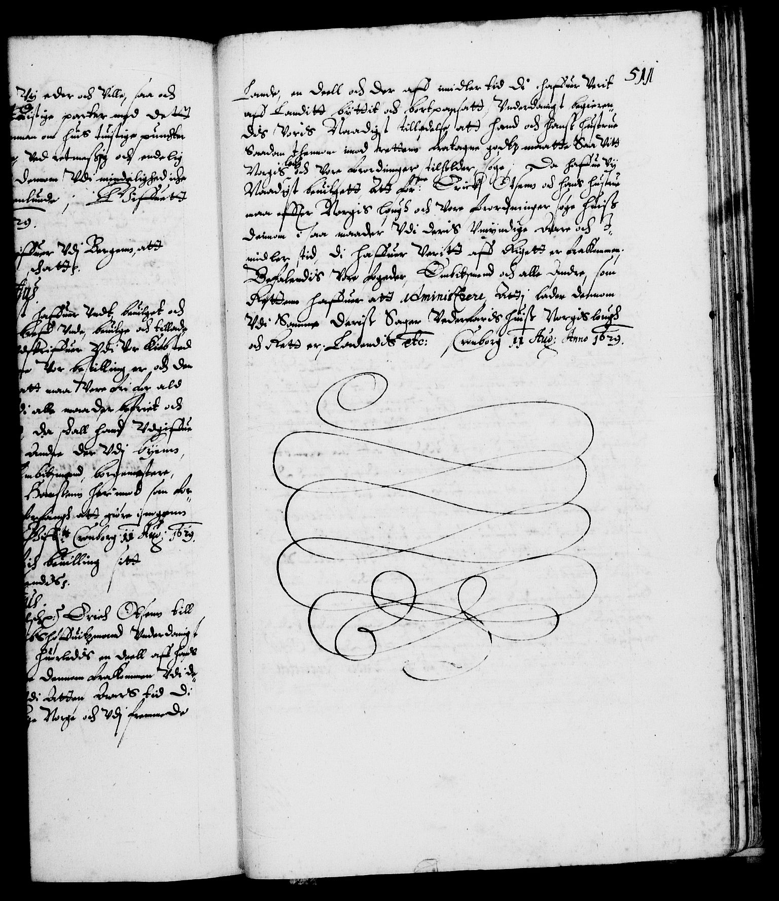 Danske Kanselli 1572-1799, RA/EA-3023/F/Fc/Fca/Fcaa/L0004: Norske registre (mikrofilm), 1617-1630, p. 511a