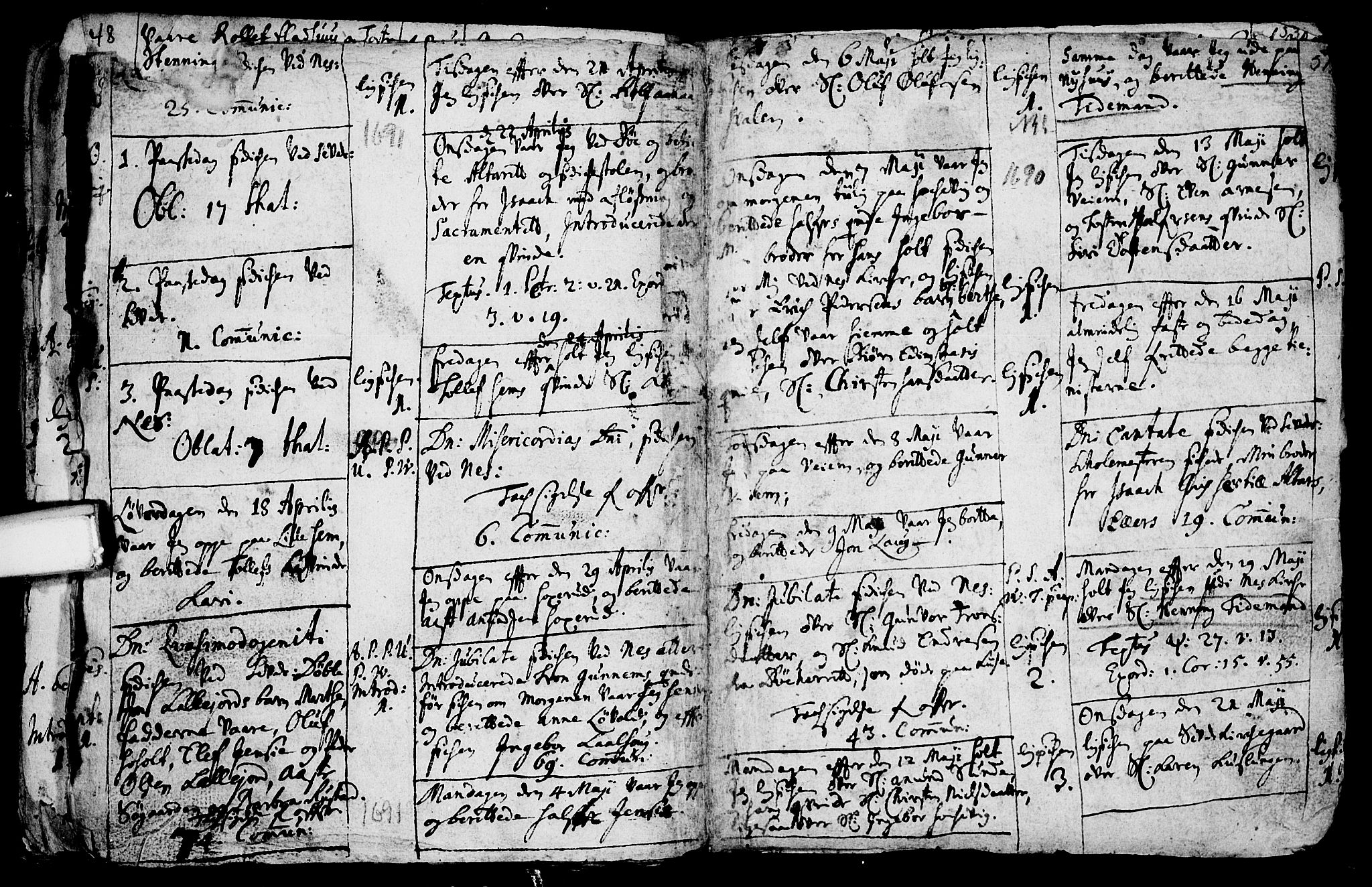 Sauherad kirkebøker, SAKO/A-298/F/Fa/L0002: Parish register (official) no. I 2, 1681-1720, p. 50-51