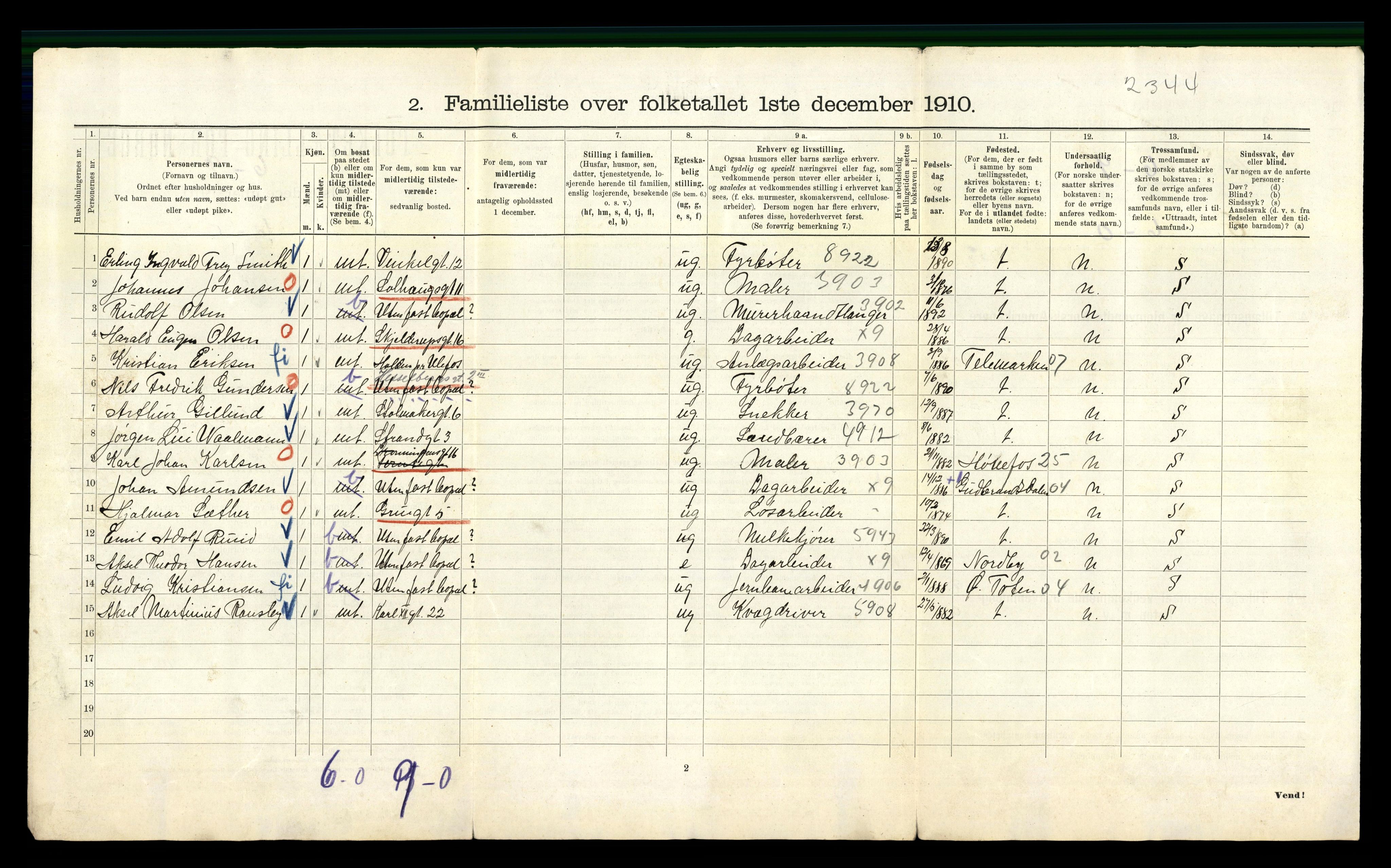 RA, 1910 census for Kristiania, 1910, p. 50072