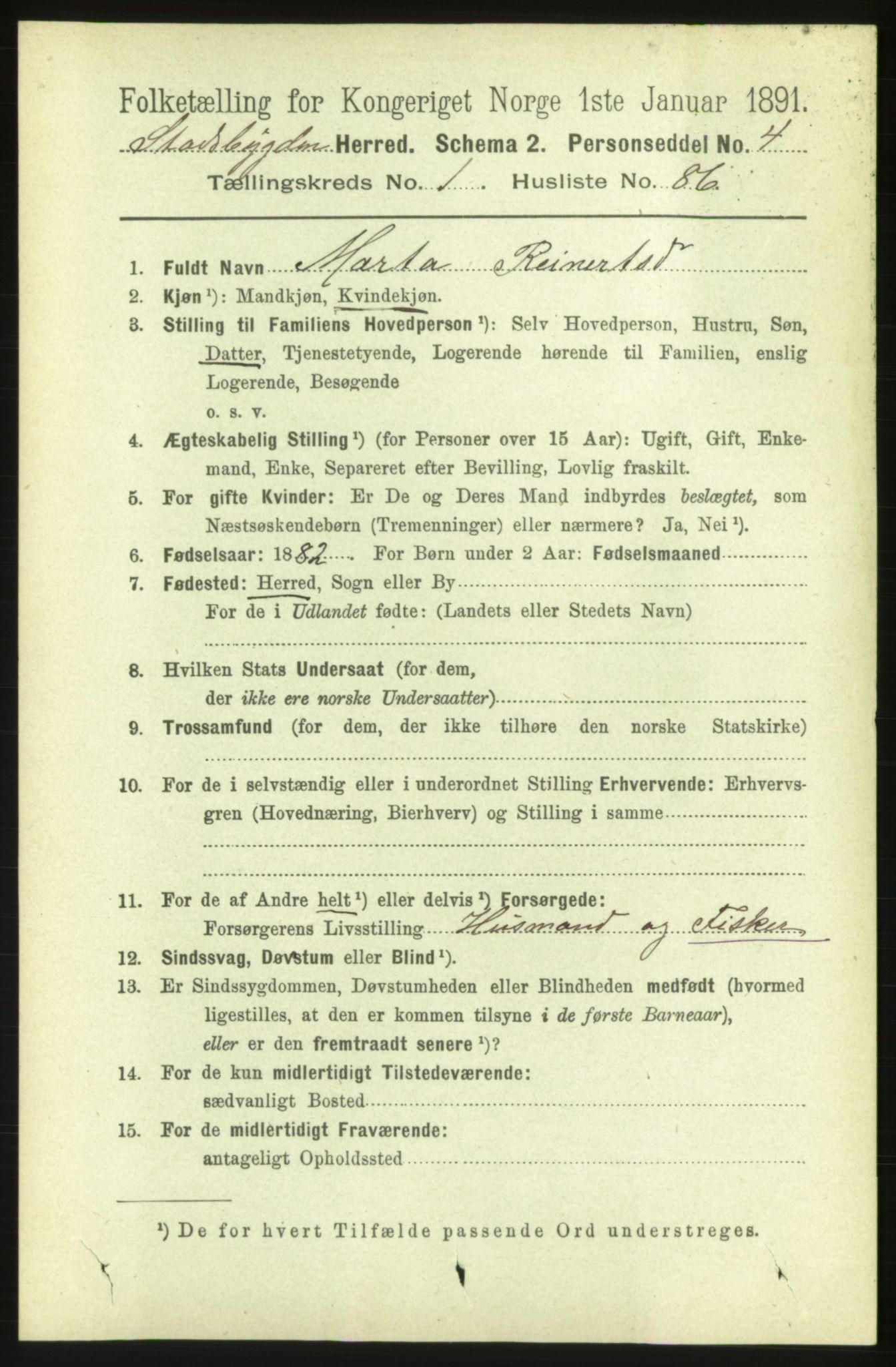 RA, 1891 census for 1625 Stadsbygd, 1891, p. 680