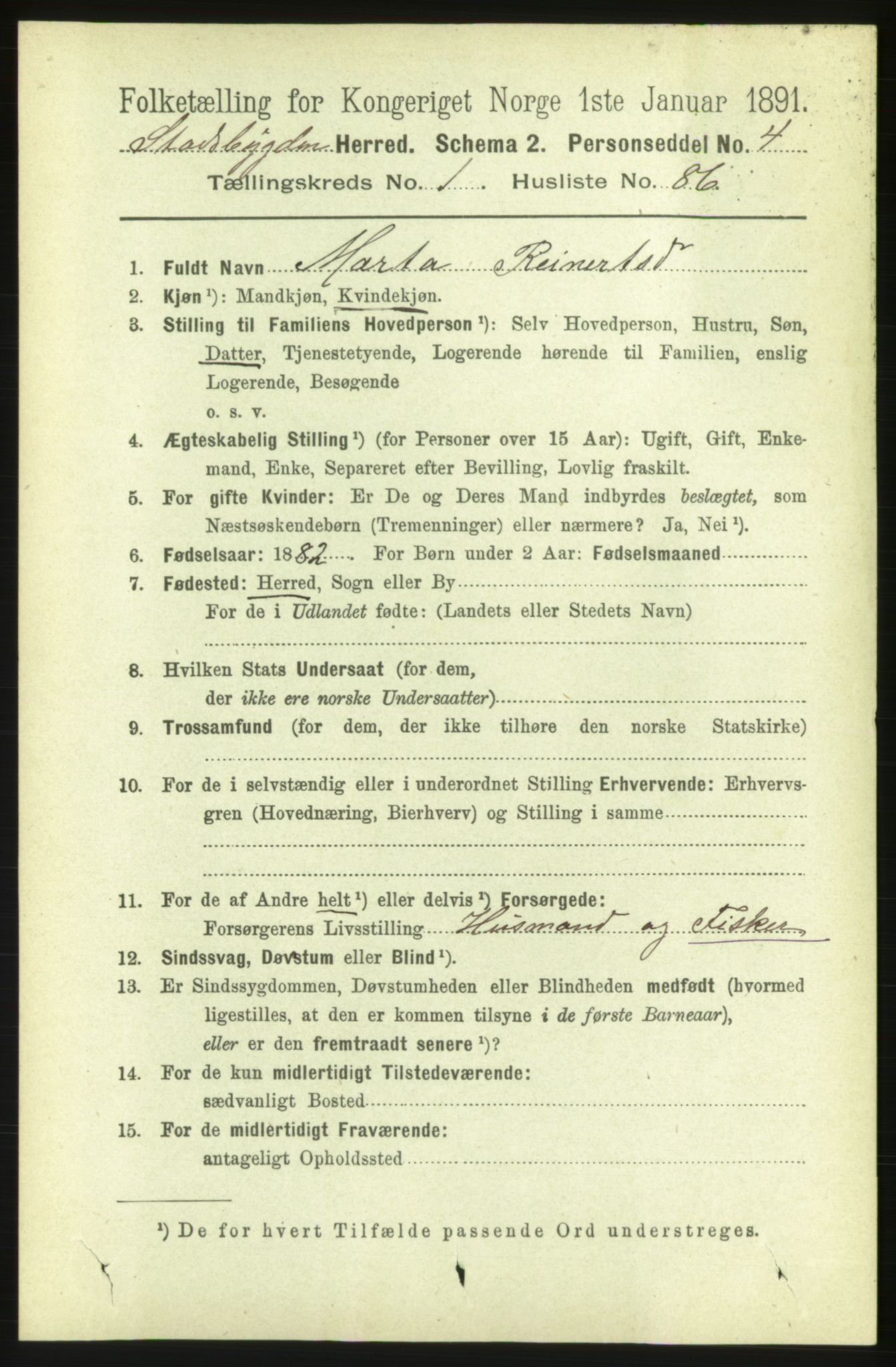 RA, 1891 census for 1625 Stadsbygd, 1891, p. 680