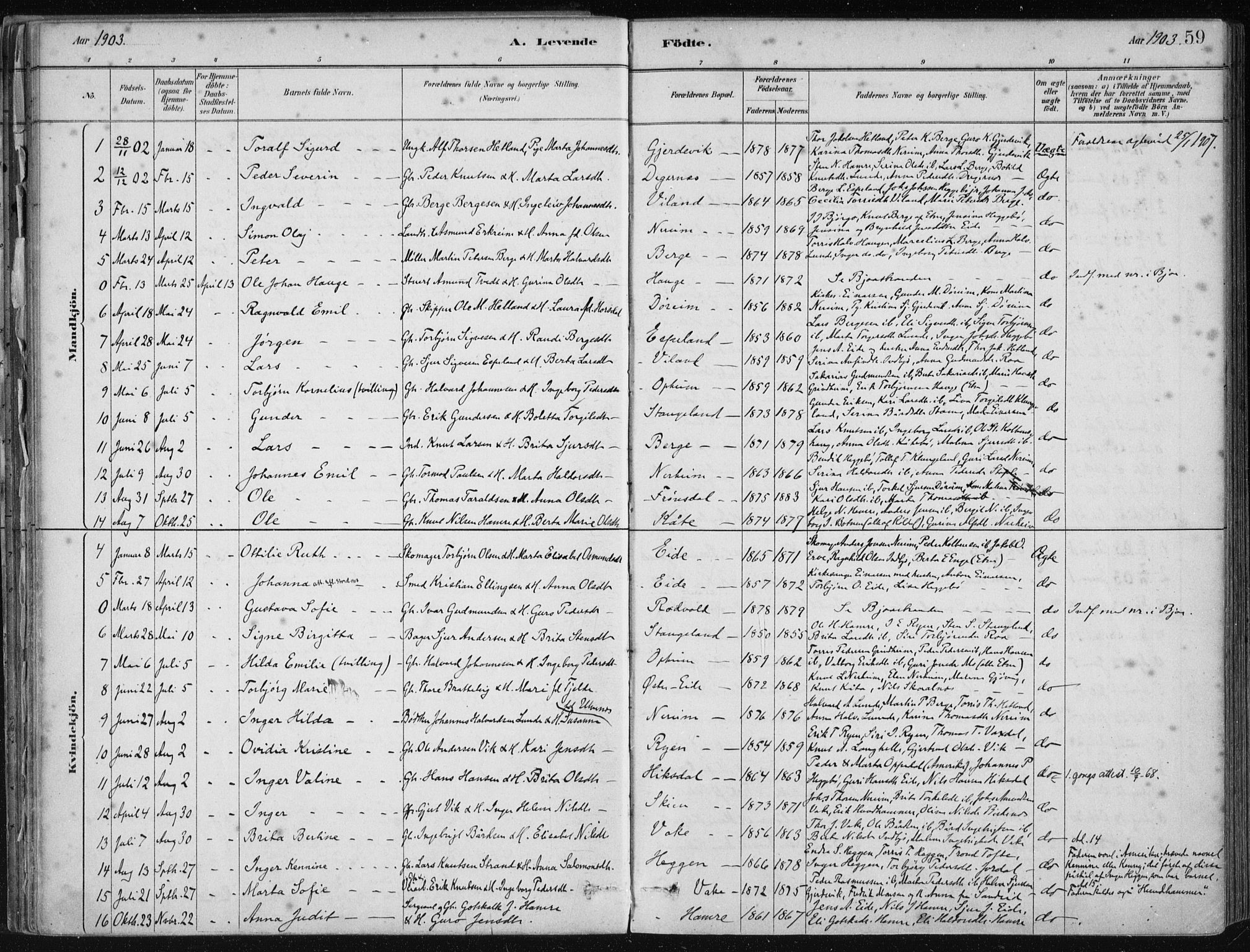 Fjelberg sokneprestembete, SAB/A-75201/H/Haa: Parish register (official) no. D 1, 1879-1918, p. 59
