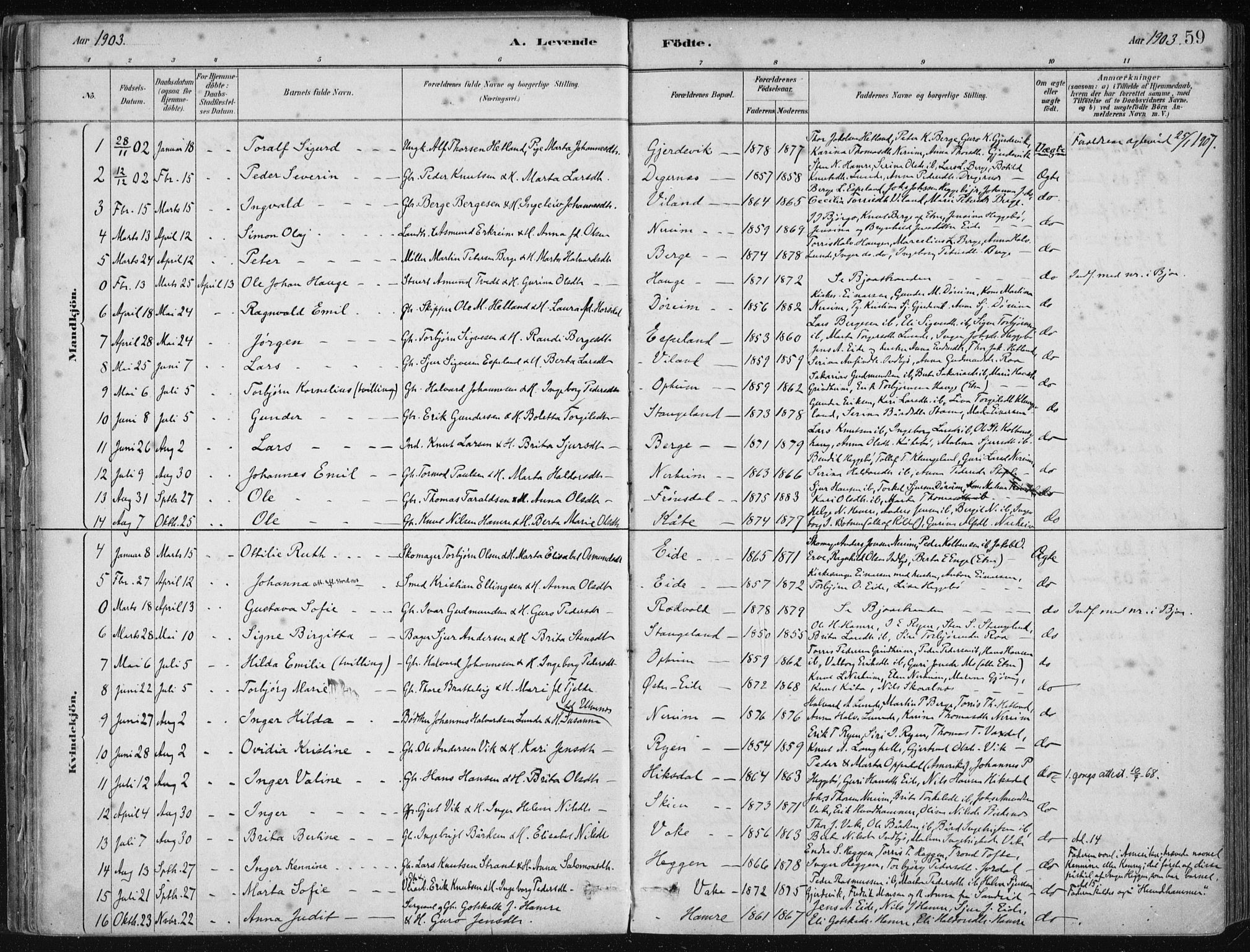 Fjelberg sokneprestembete, AV/SAB-A-75201/H/Haa: Parish register (official) no. D 1, 1879-1918, p. 59