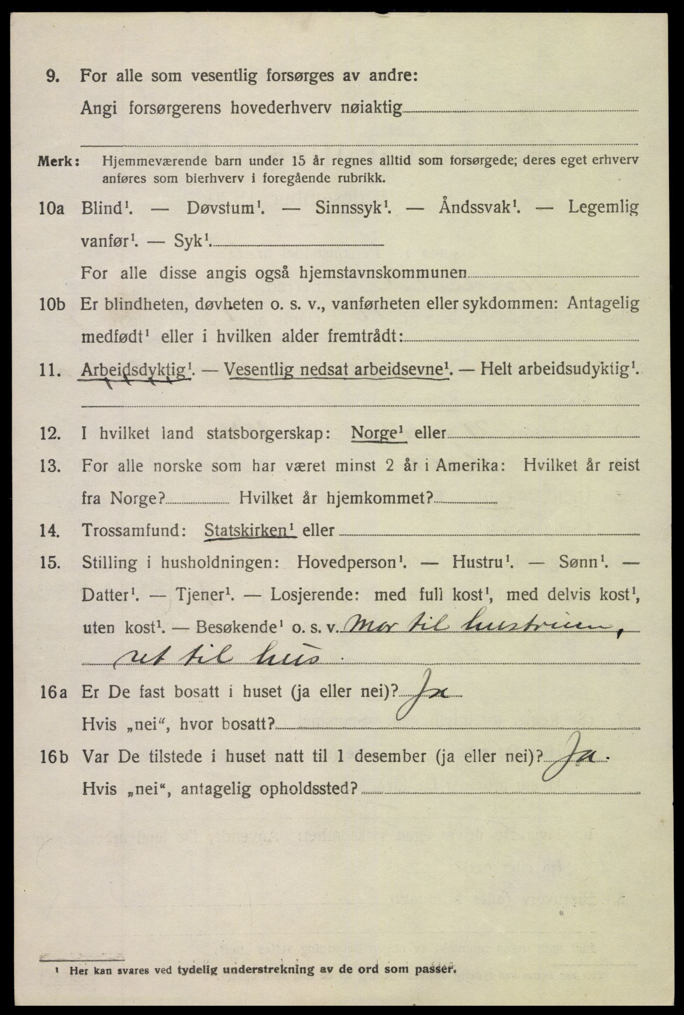 SAK, 1920 census for Søndeled, 1920, p. 2856