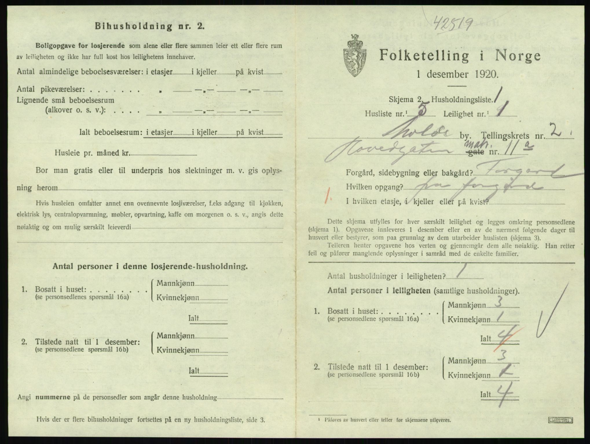 SAT, 1920 census for Molde, 1920, p. 983