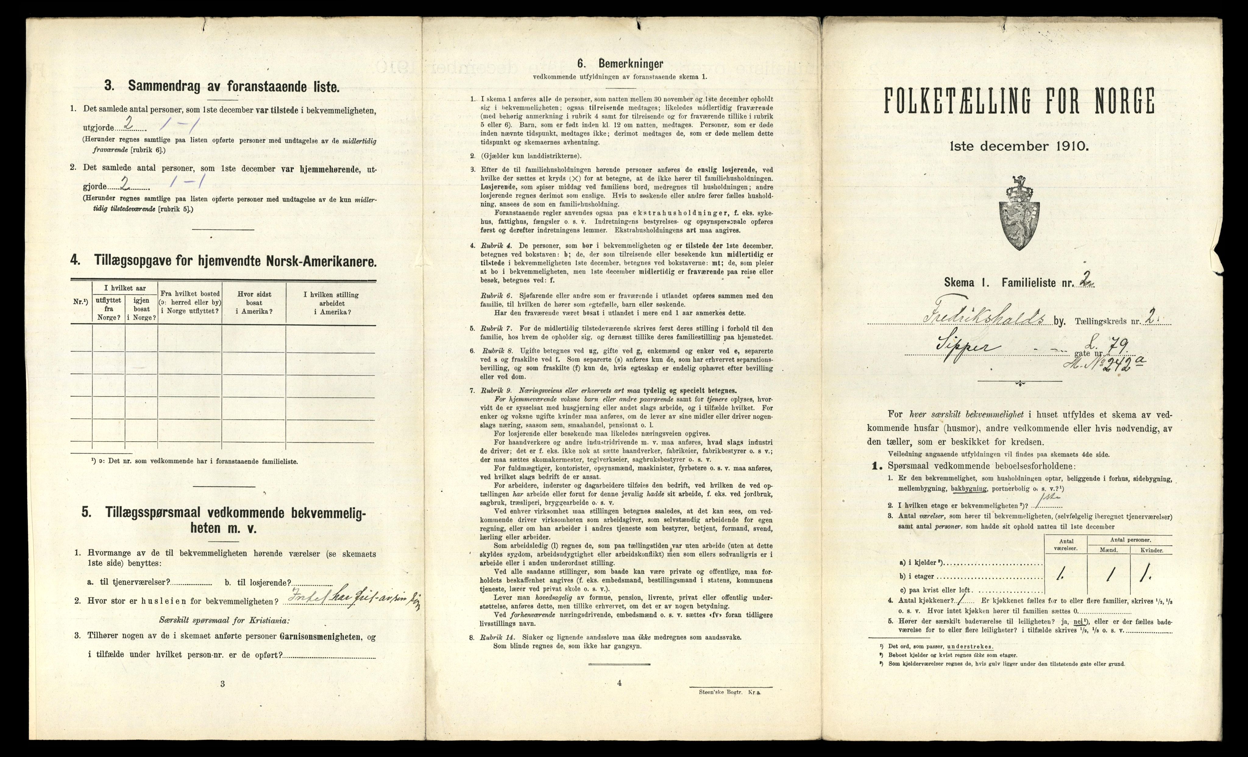 RA, 1910 census for Fredrikshald, 1910, p. 870