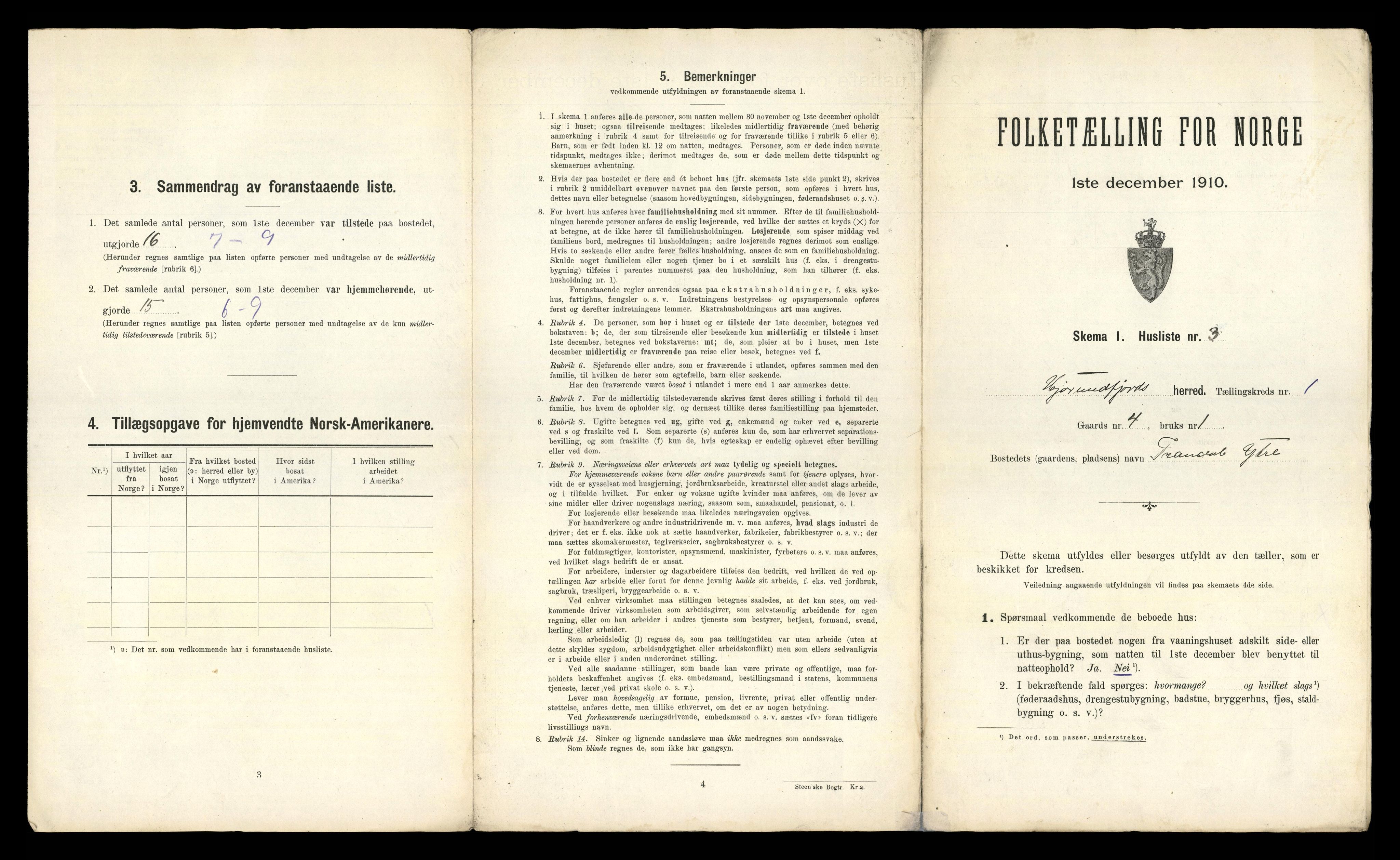 RA, 1910 census for Hjørundfjord, 1910, p. 48