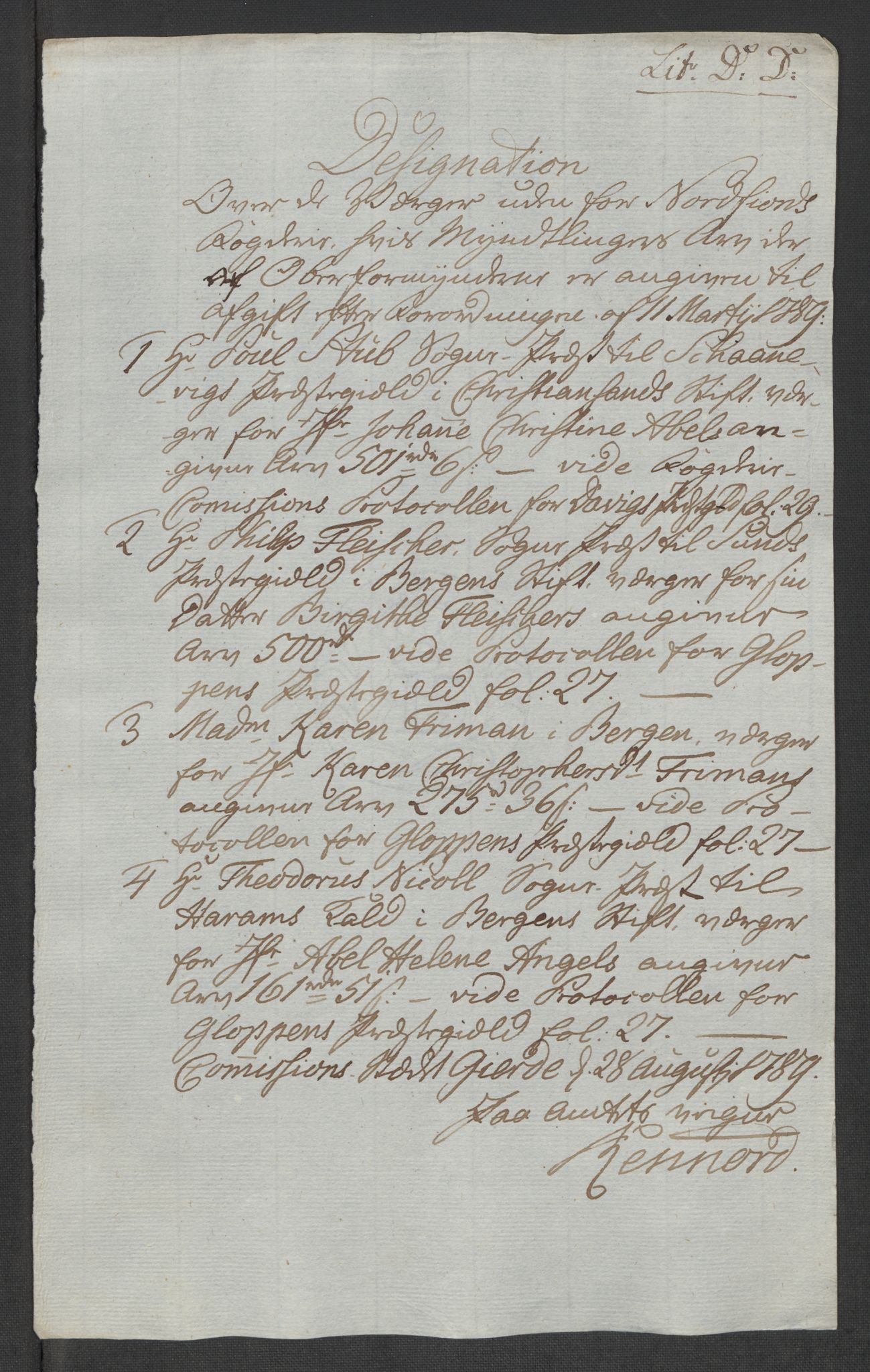 Rentekammeret inntil 1814, Reviderte regnskaper, Mindre regnskaper, RA/EA-4068/Rf/Rfe/L0048: Sunnfjord og Nordfjord fogderier, 1789, p. 20