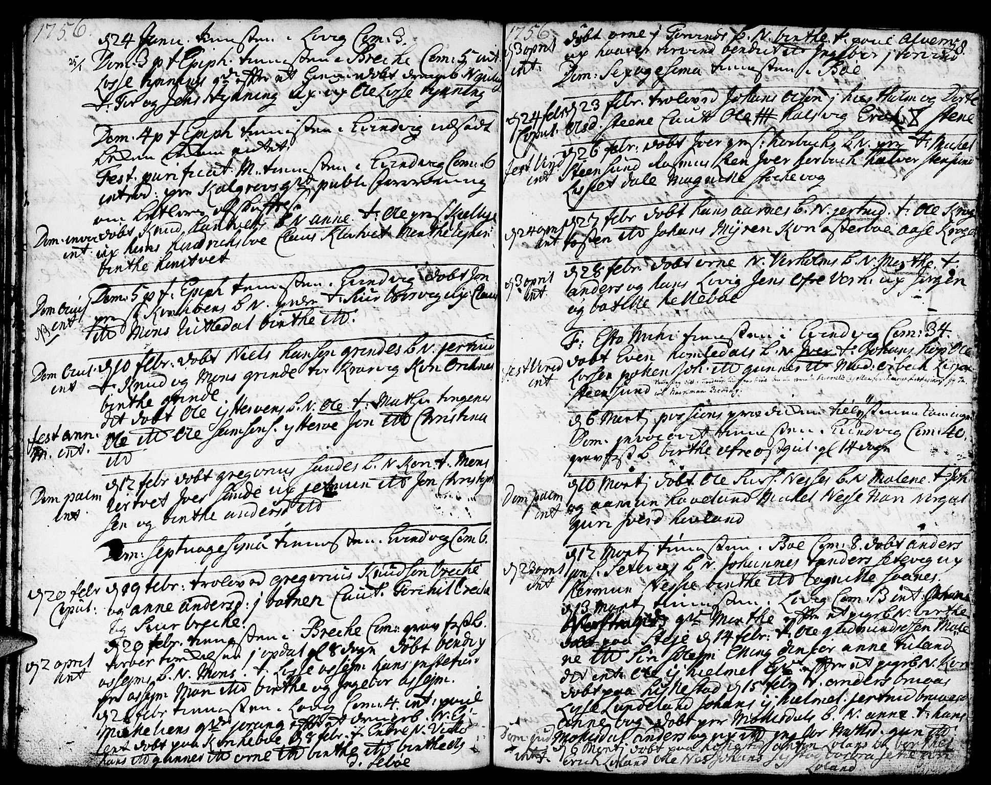 Gulen sokneprestembete, SAB/A-80201/H/Haa/Haaa/L0012: Parish register (official) no. A 12, 1749-1776, p. 58