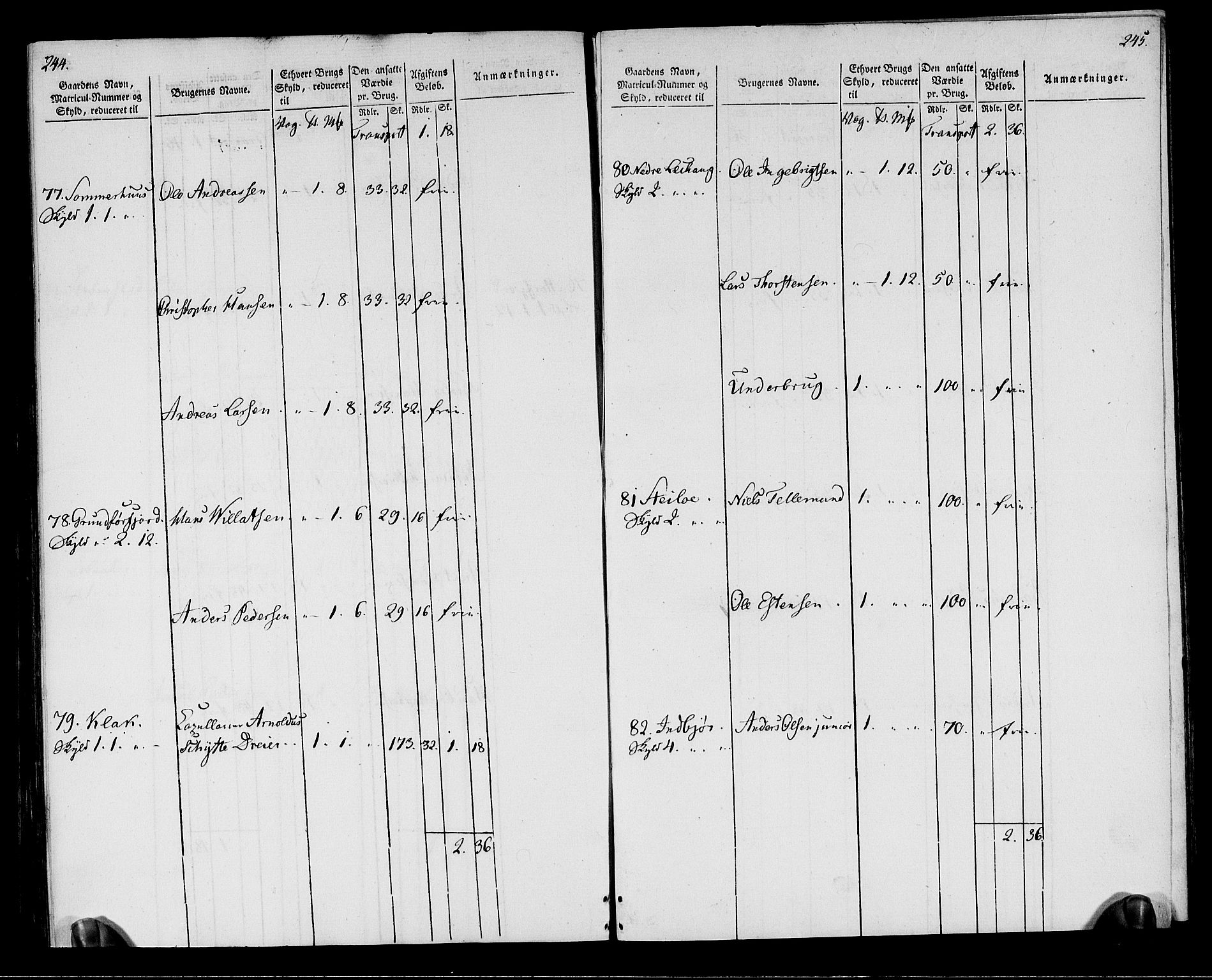 Rentekammeret inntil 1814, Realistisk ordnet avdeling, AV/RA-EA-4070/N/Ne/Nea/L0164: Vesterålen, Andenes og Lofoten fogderi. Oppebørselsregister, 1803, p. 125